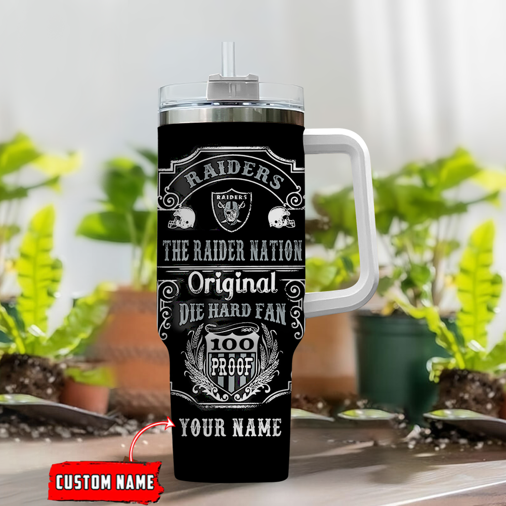 Las Vegas Raiders NFL Original Diehard Fan Custom Stanley Cup 40 oz 30 oz Tumbler With Handle