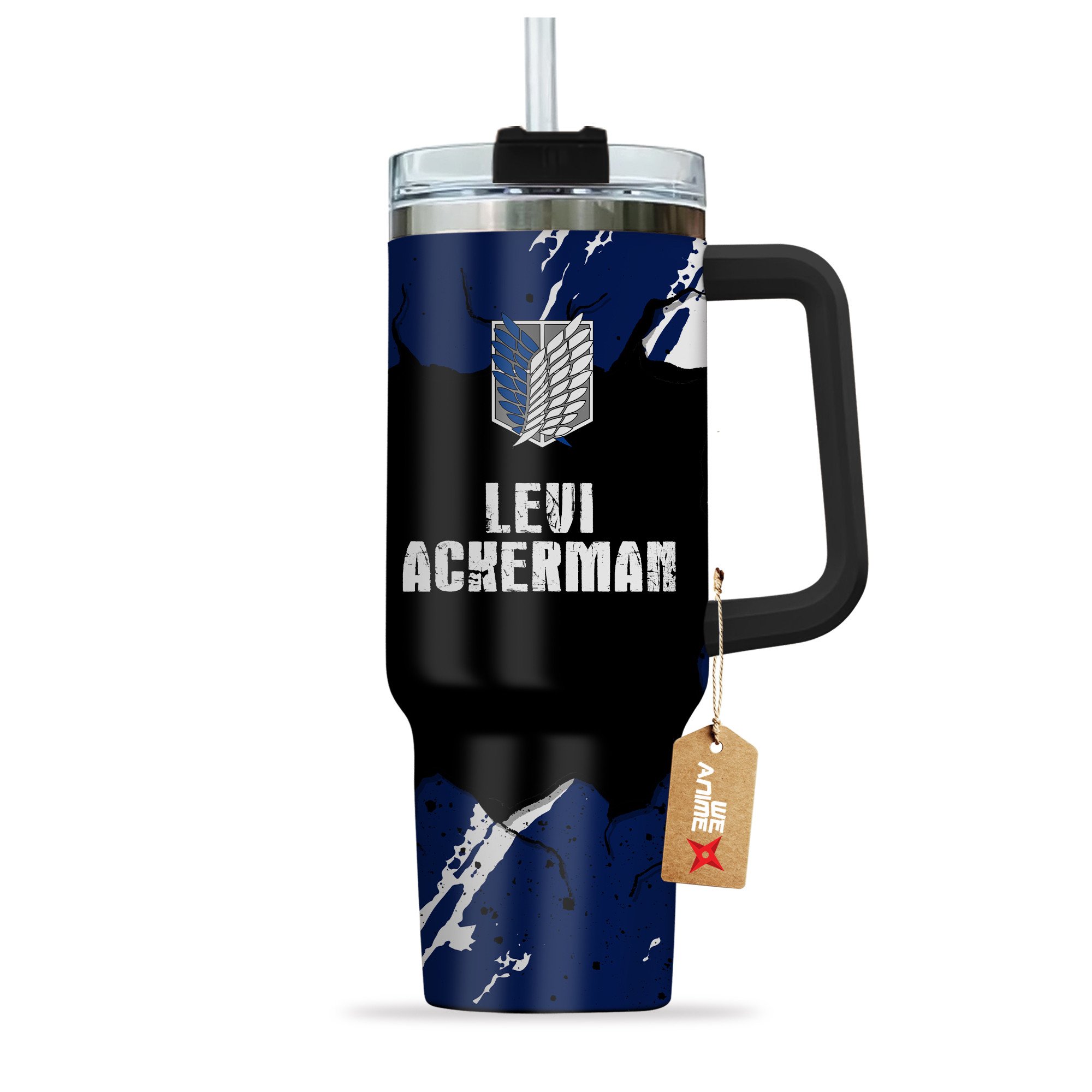 Levi Ackerman Attack on Titan Anime Custom Stanley Cup 40 oz 30 oz Tumbler With Handle