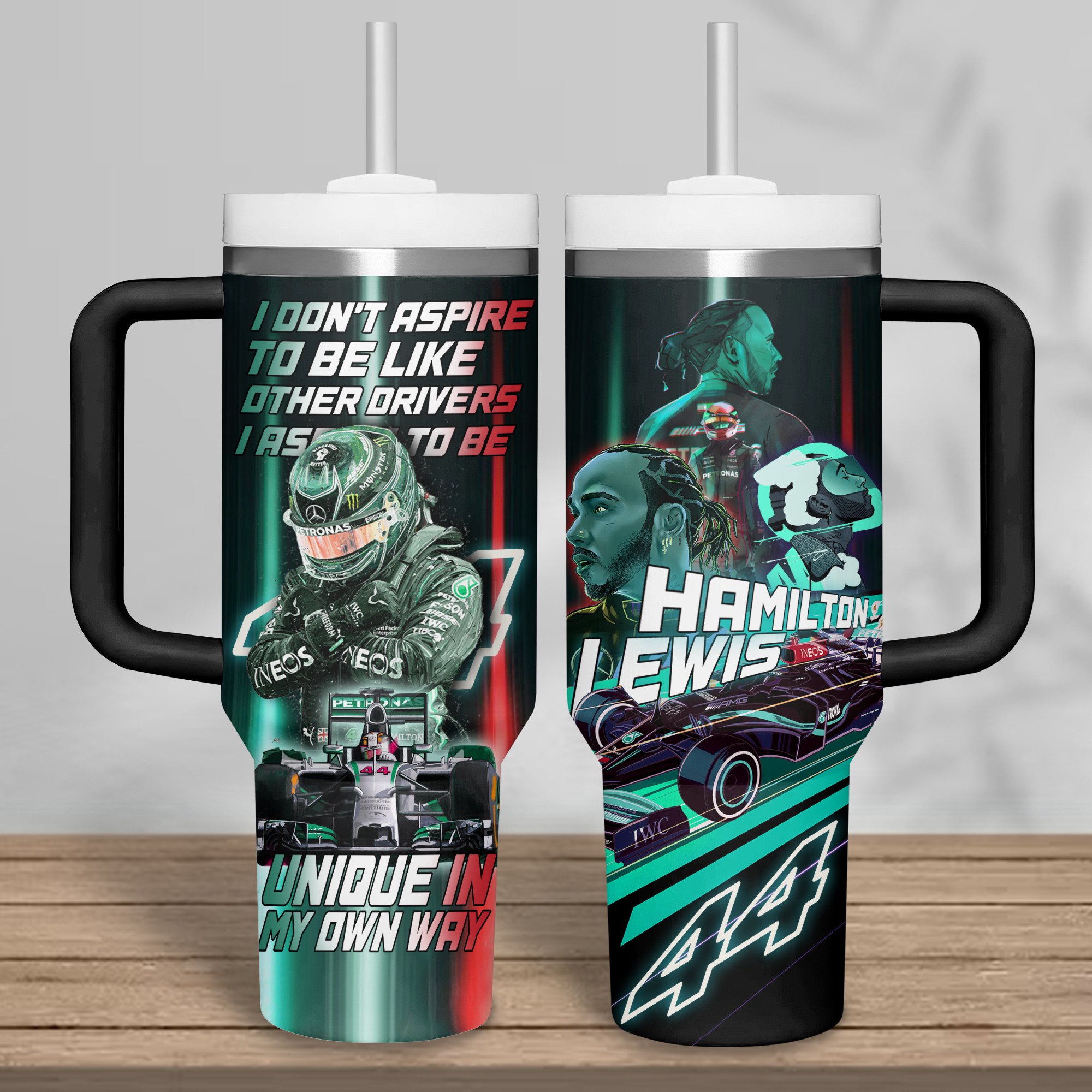 Lewis Hamilton Sport Custom Stanley Cup 40 oz 30 oz Tumbler With Handle