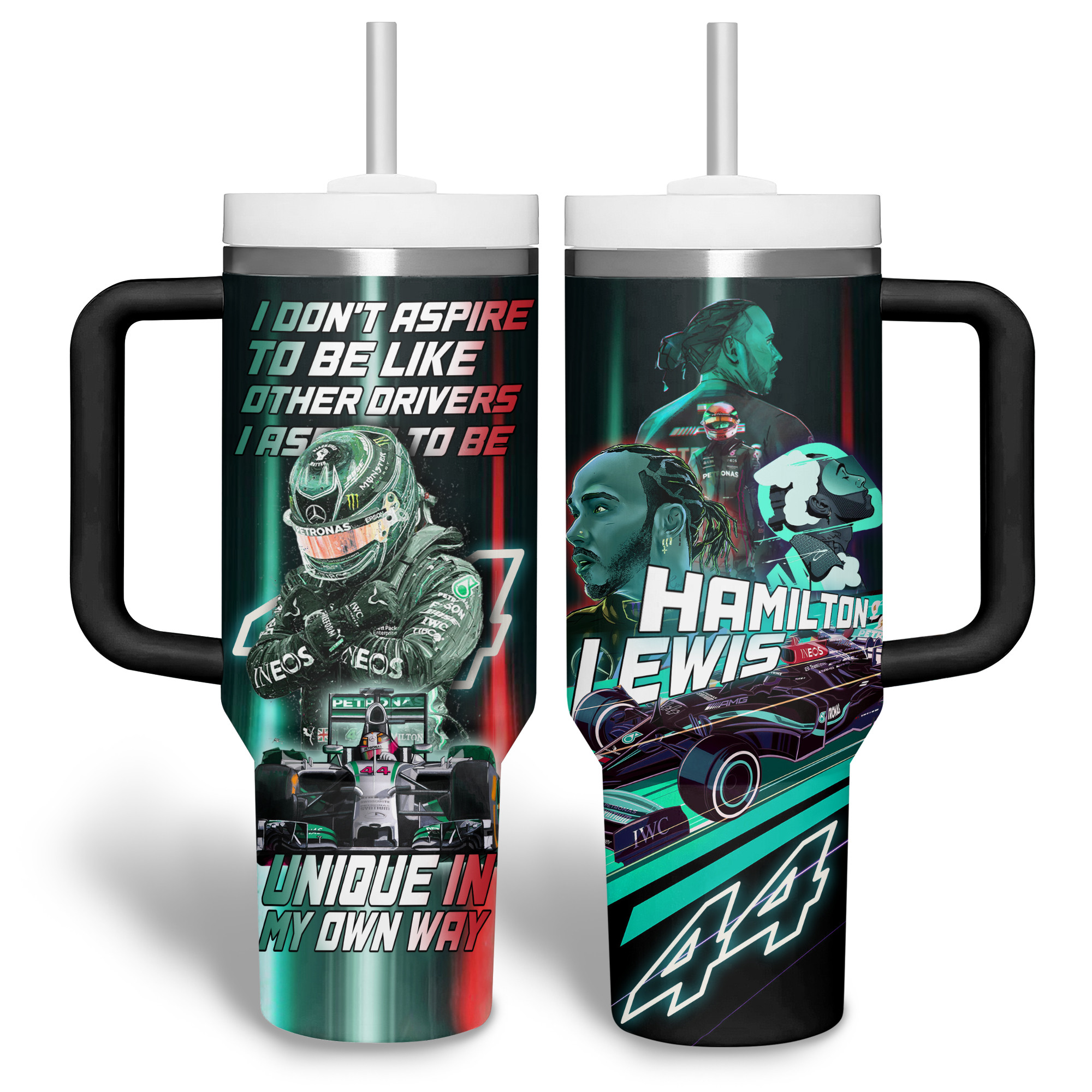 Lewis Hamilton Sport Custom Stanley Cup 40 oz 30 oz Tumbler With Handle