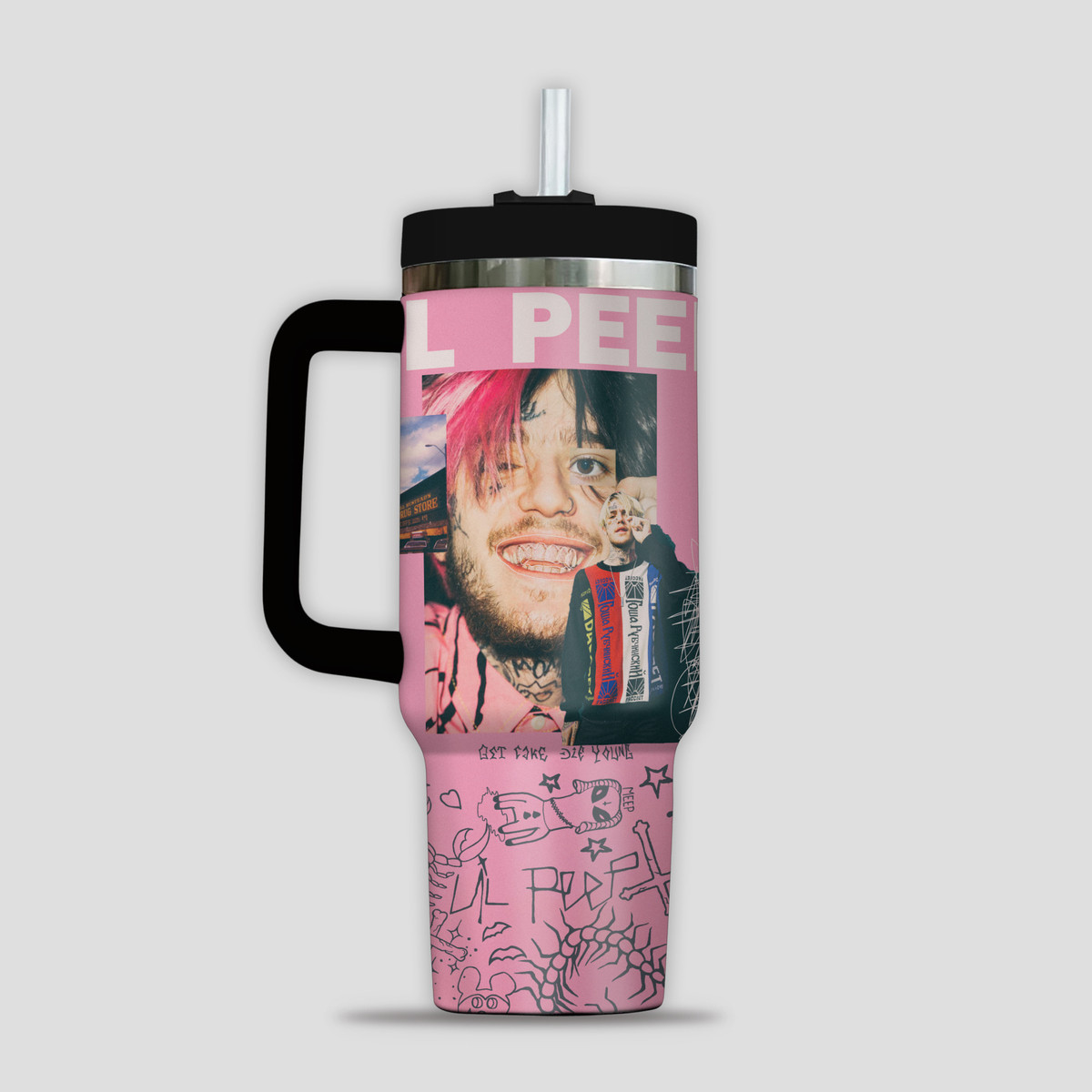 Lil Peep Music Custom Stanley Cup 40 oz 30 oz Tumbler With Handle