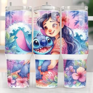 Lilo And Stitch Disney Cartoon Custom Stanley Cup 40 oz 30 oz Tumbler With Handle