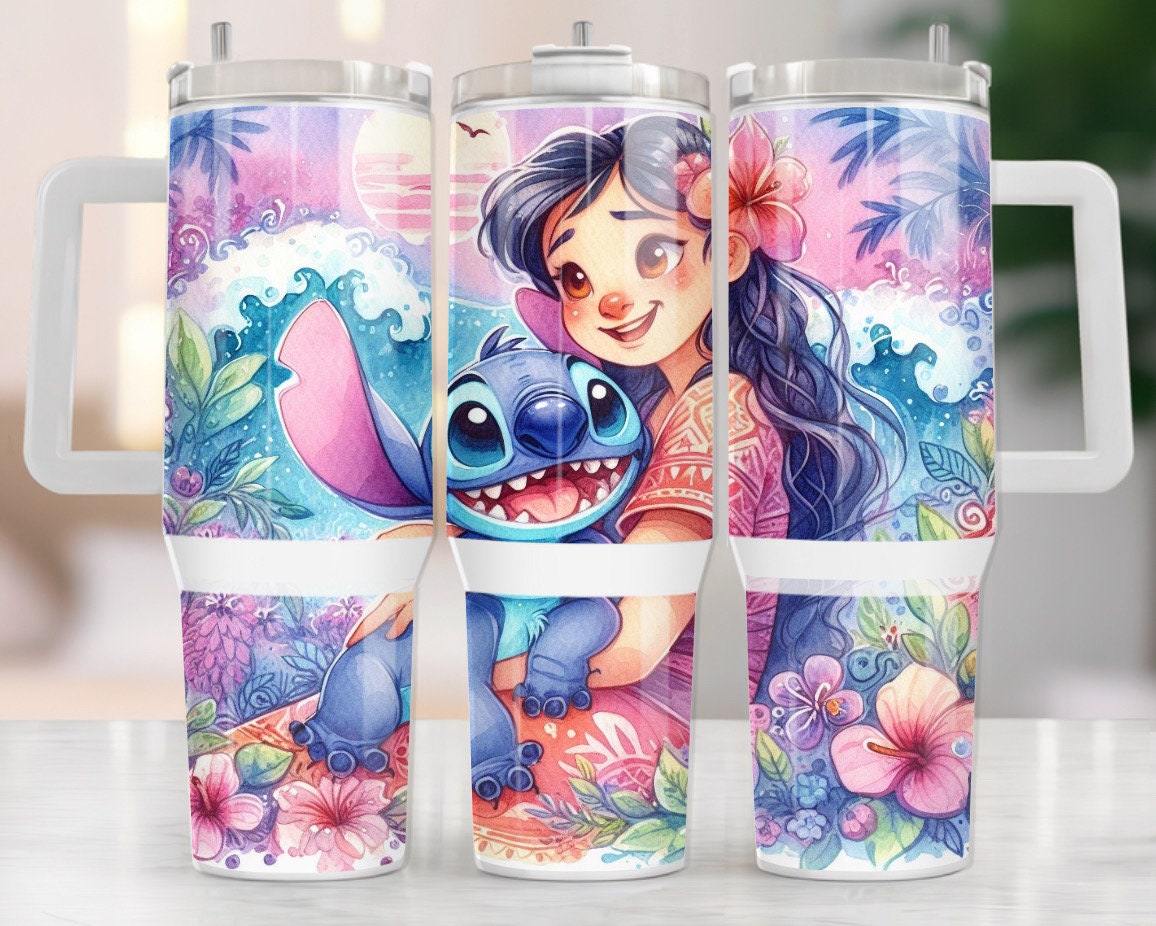 Lilo And Stitch Disney Cartoon Custom Stanley Cup 40 oz 30 oz Tumbler With Handle