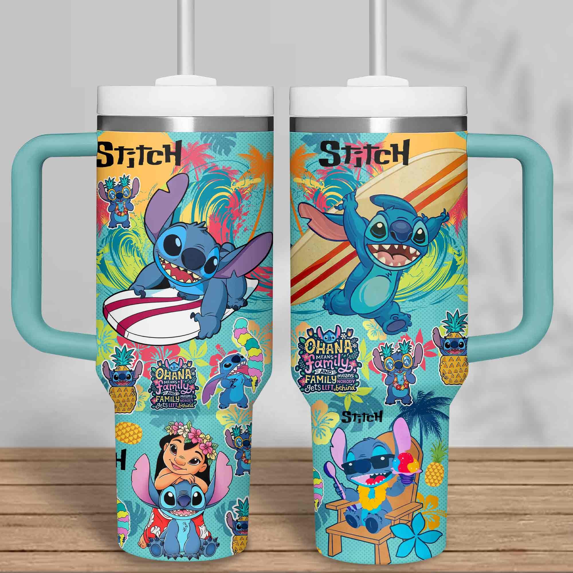 Lilo & Stitch Cartoon Custom Stanley Cup 40 oz 30 oz Tumbler With Handle