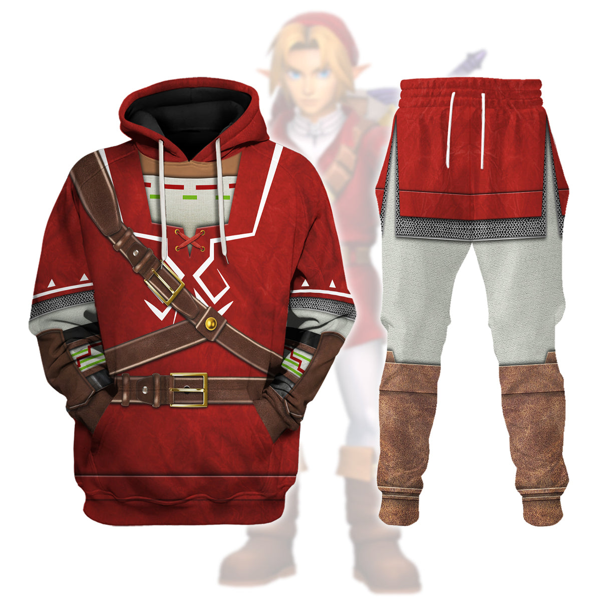 Link Goron Tunic Attire Unisex Hoodie Sweatshirt T-shirt Sweatpants Cosplay - Stormmerch Exclusive