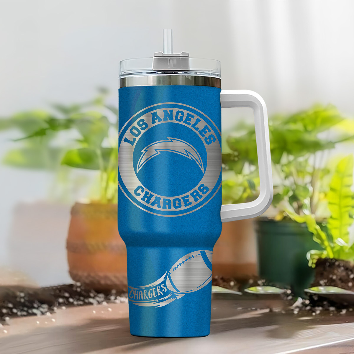Los Angeles Chargers NFL Custom Stanley Cup 40 oz 30 oz Tumbler With Handle