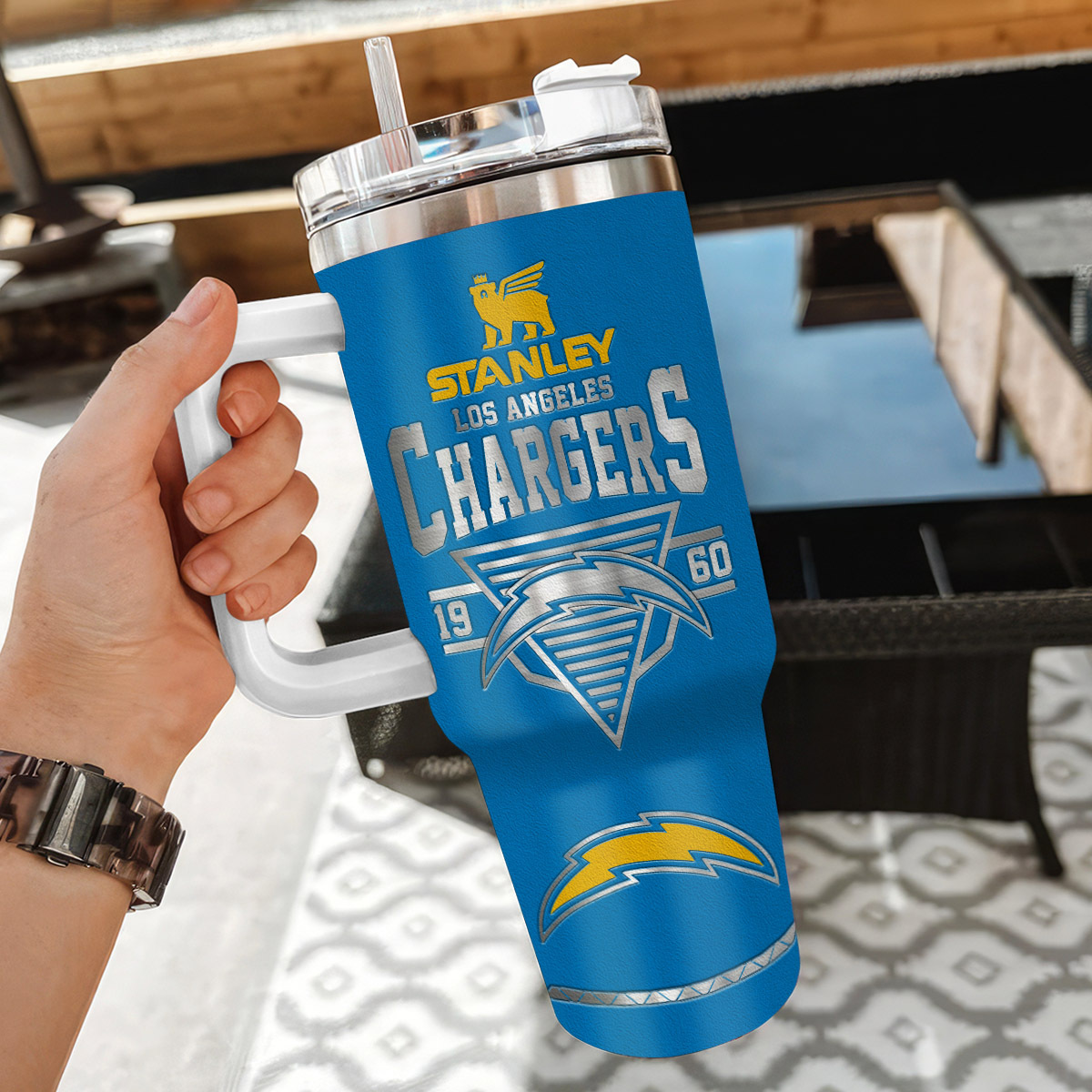 Los Angeles Chargers NFL Custom Stanley Cup 40 oz 30 oz Tumbler With Handle