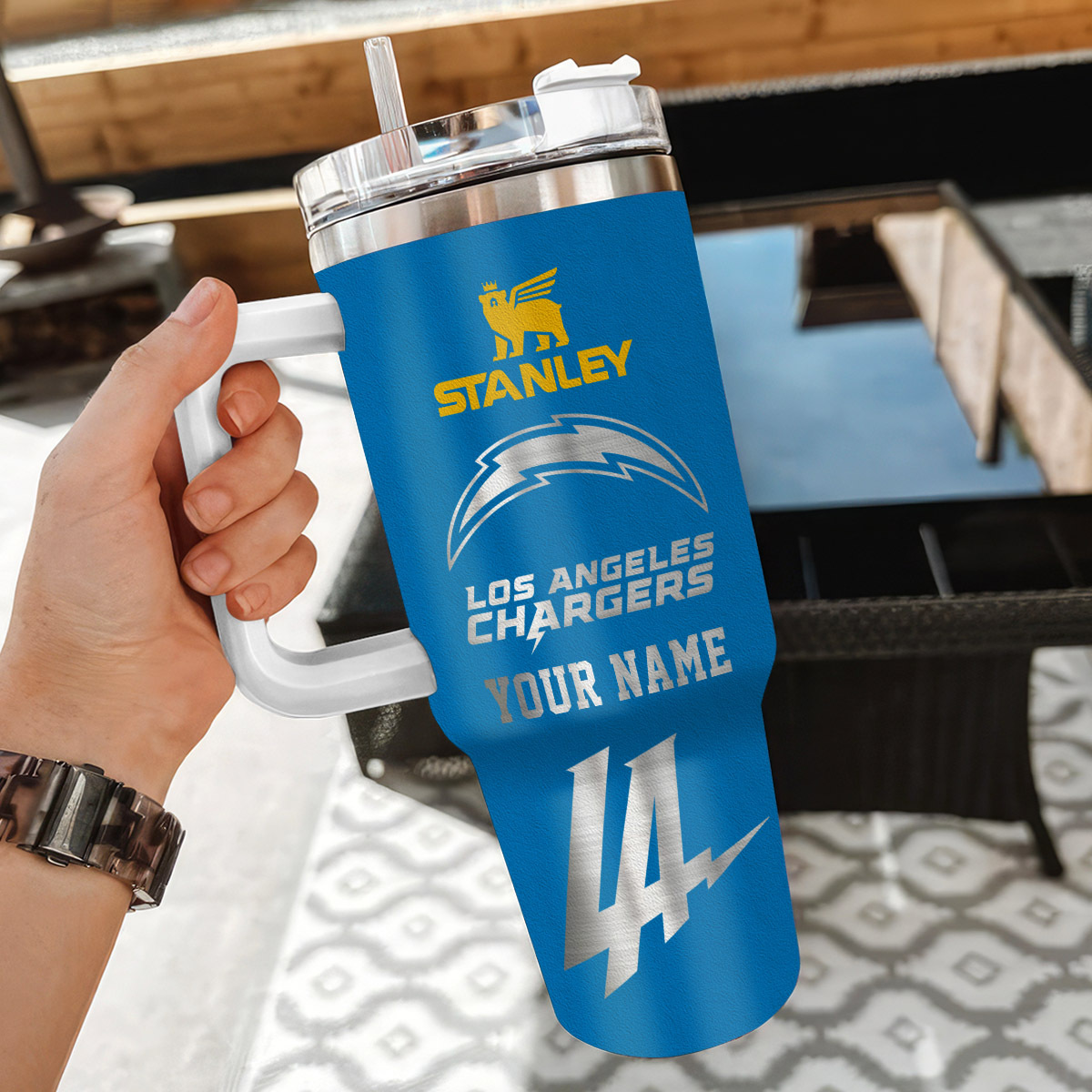 Los Angeles Chargers NFL Custom Stanley Cup 40 oz 30 oz Tumbler With Handle