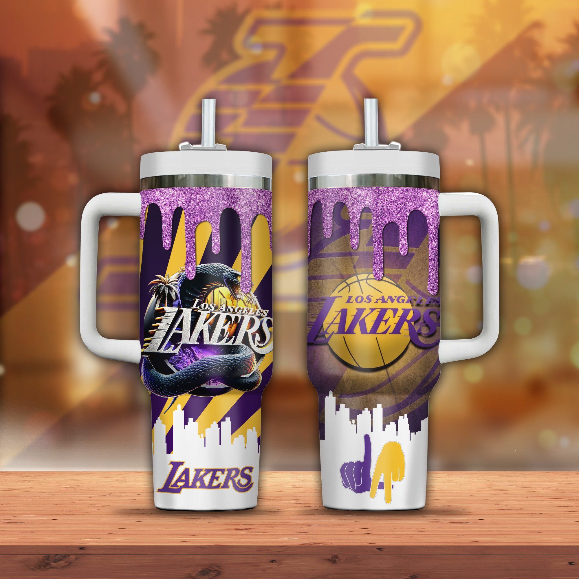 Los Angeles Lakers NBA Custom Stanley Cup 40 oz 30 oz Tumbler With Handle
