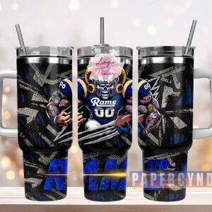 Los Angeles Rams Custom Stanley Cup 40 oz 30 oz Tumbler With Handle