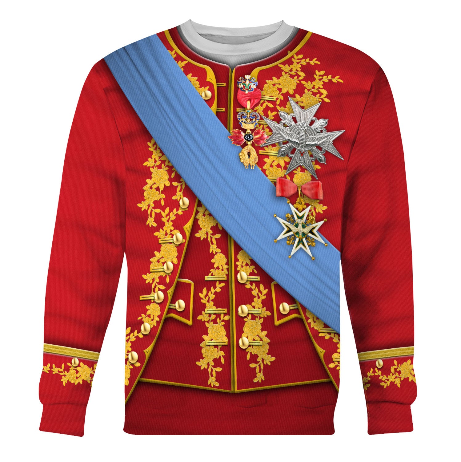 Louis XV of France Uniform All Over Print Hoodie Sweatshirt T-Shirt Tracksuit - Stormmerch Exclusive