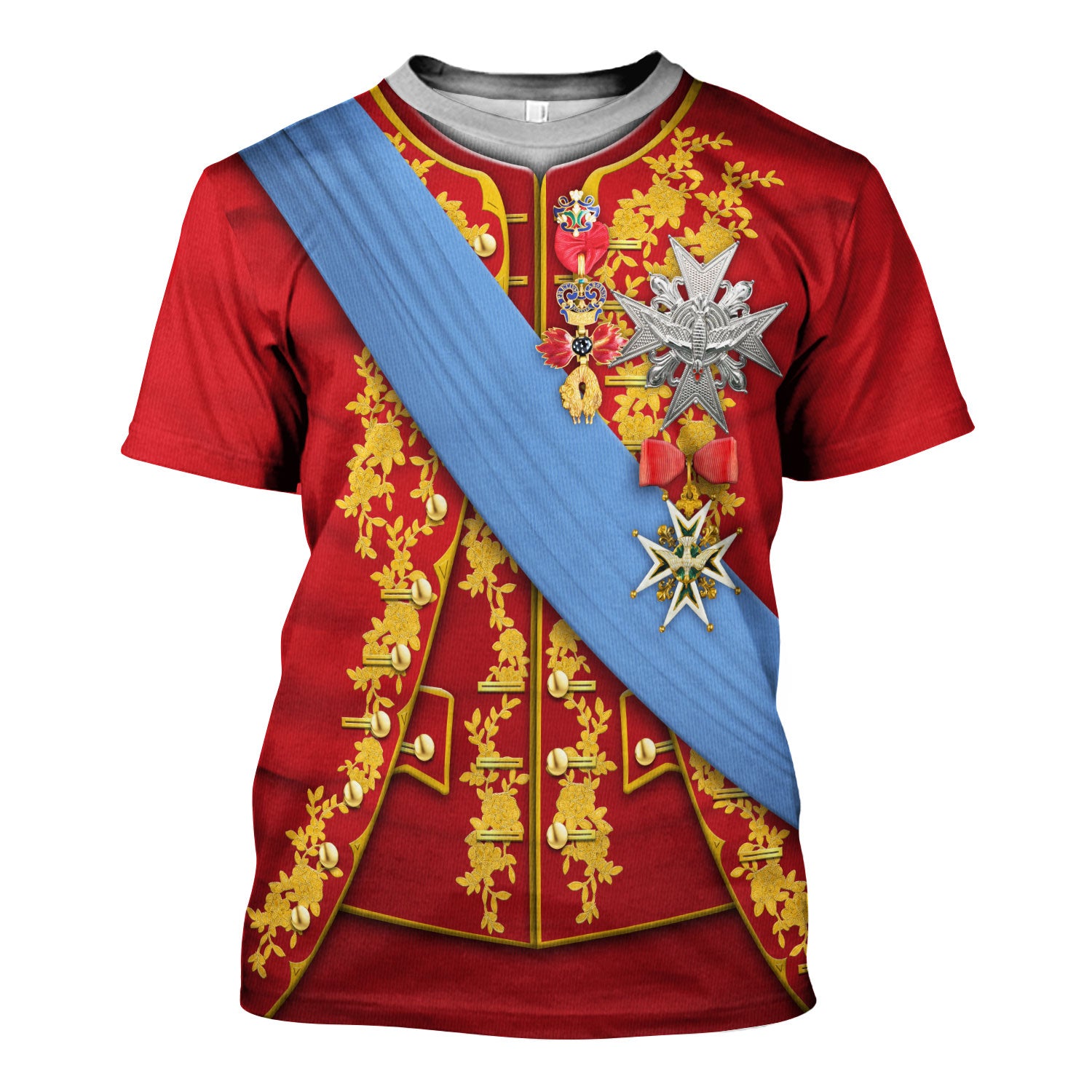 Louis XV of France Uniform All Over Print Hoodie Sweatshirt T-Shirt Tracksuit - Stormmerch Exclusive