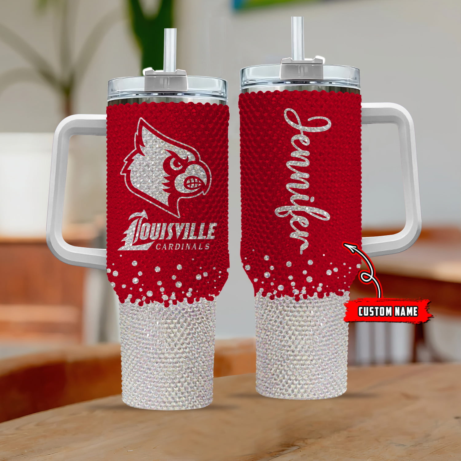 Louisville Cardinals NCAA Custom Stanley Cup 40 oz 30 oz Tumbler With Handle