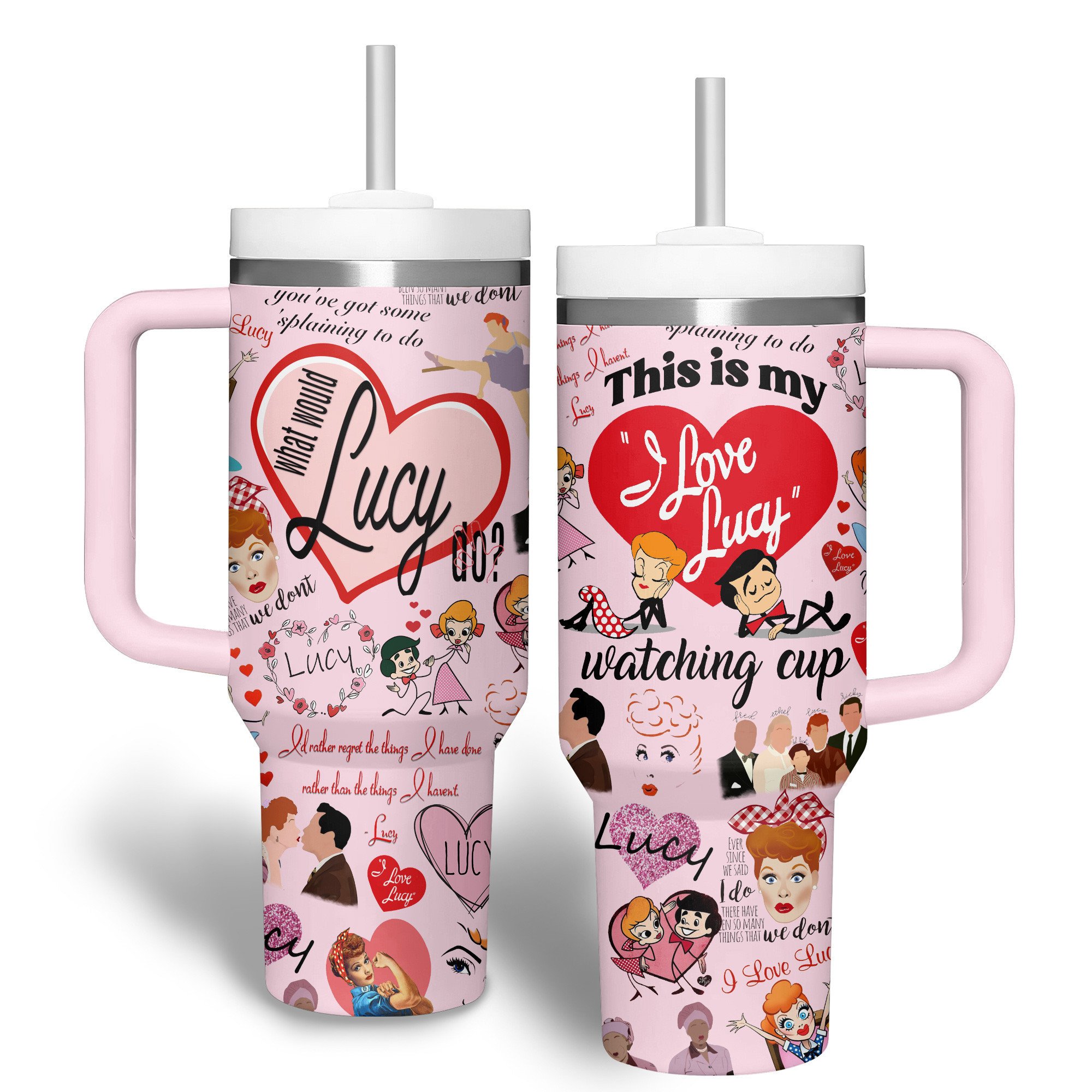 Love Lucy Movies Custom Stanley Cup 40 oz 30 oz Tumbler With Handle