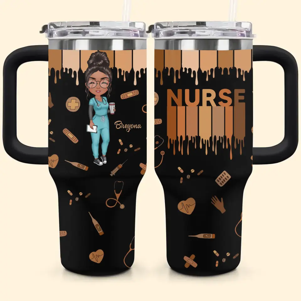 Love Nurse Life Custom Stanley Cup 40 oz 30 oz Tumbler With Handle