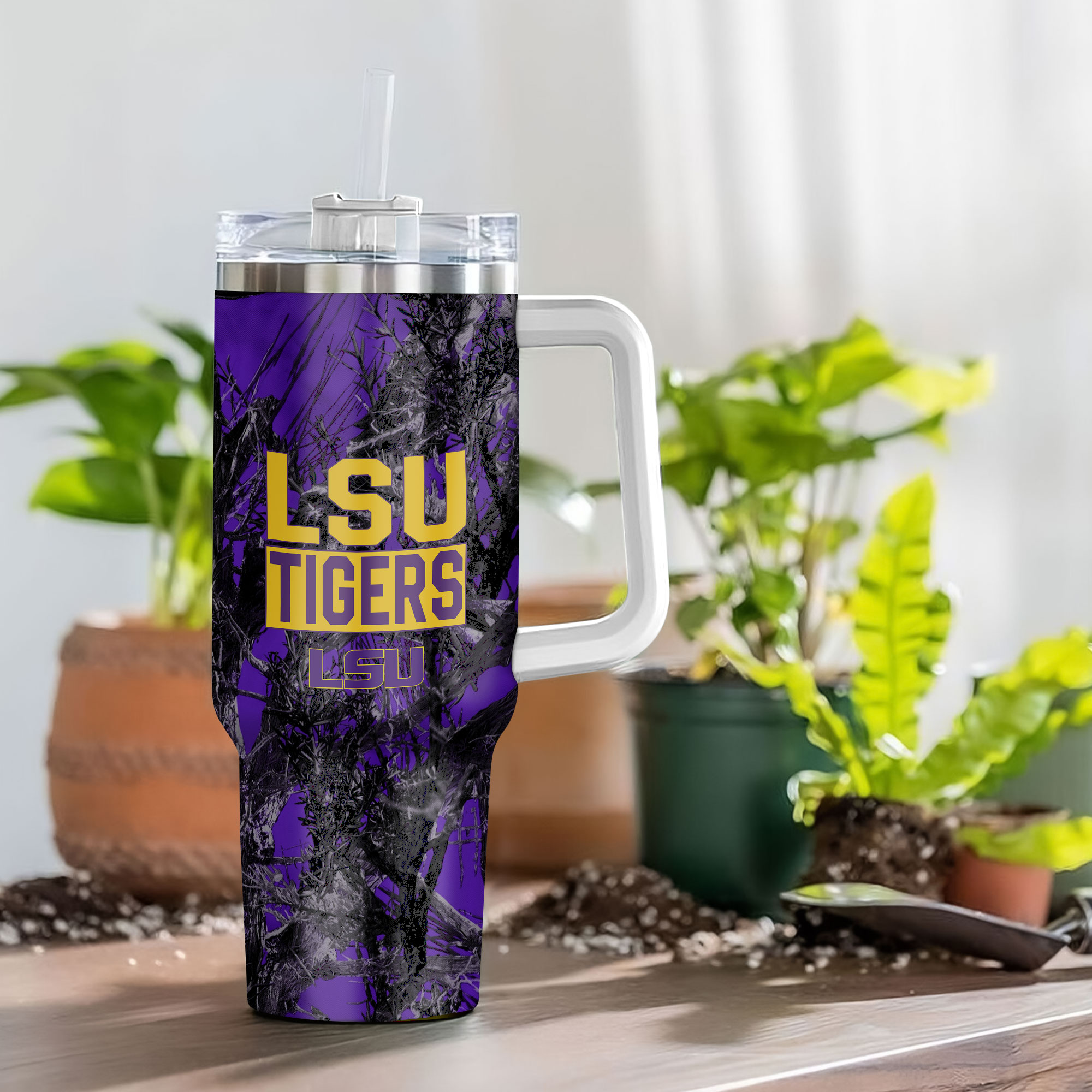 LSU Tigers NCAA Hunting Custom Stanley Cup 40 oz 30 oz Tumbler With Handle