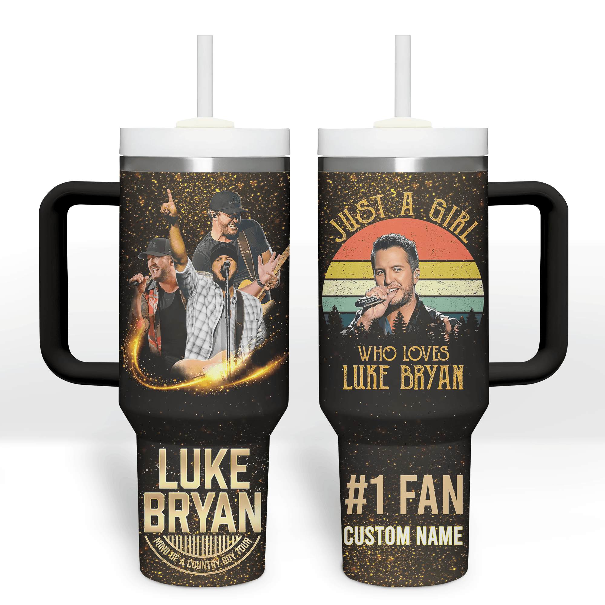 Luke Bryan Music Custom Stanley Cup 40 oz 30 oz Tumbler With Handle