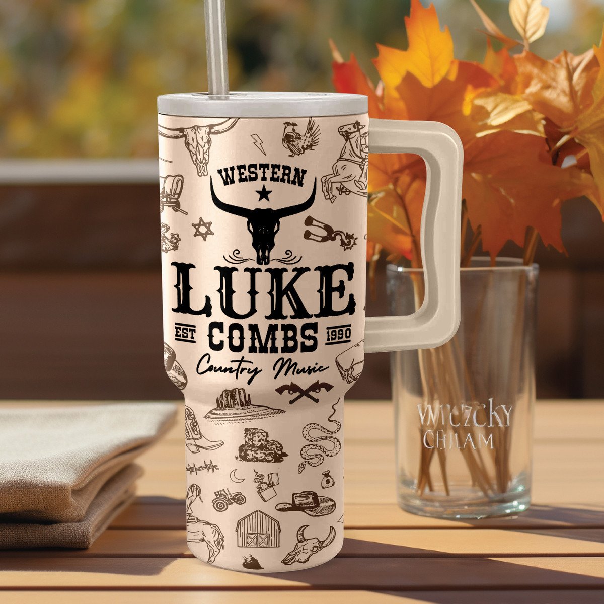 Luke Combs Music Custom Stanley Cup 40 oz 30 oz Tumbler With Handle