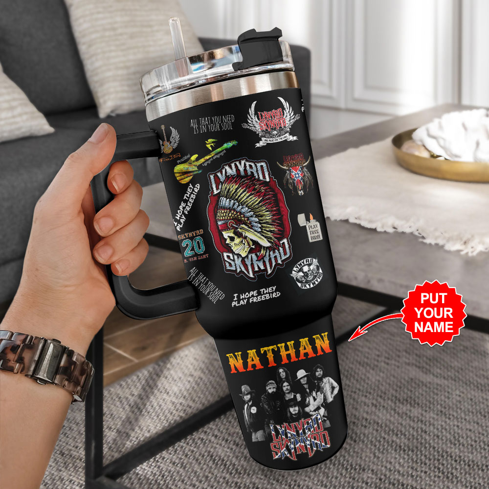 Lynyrd Skynyrd Music Custom Stanley Cup 40 oz 30 oz Tumbler With Handle