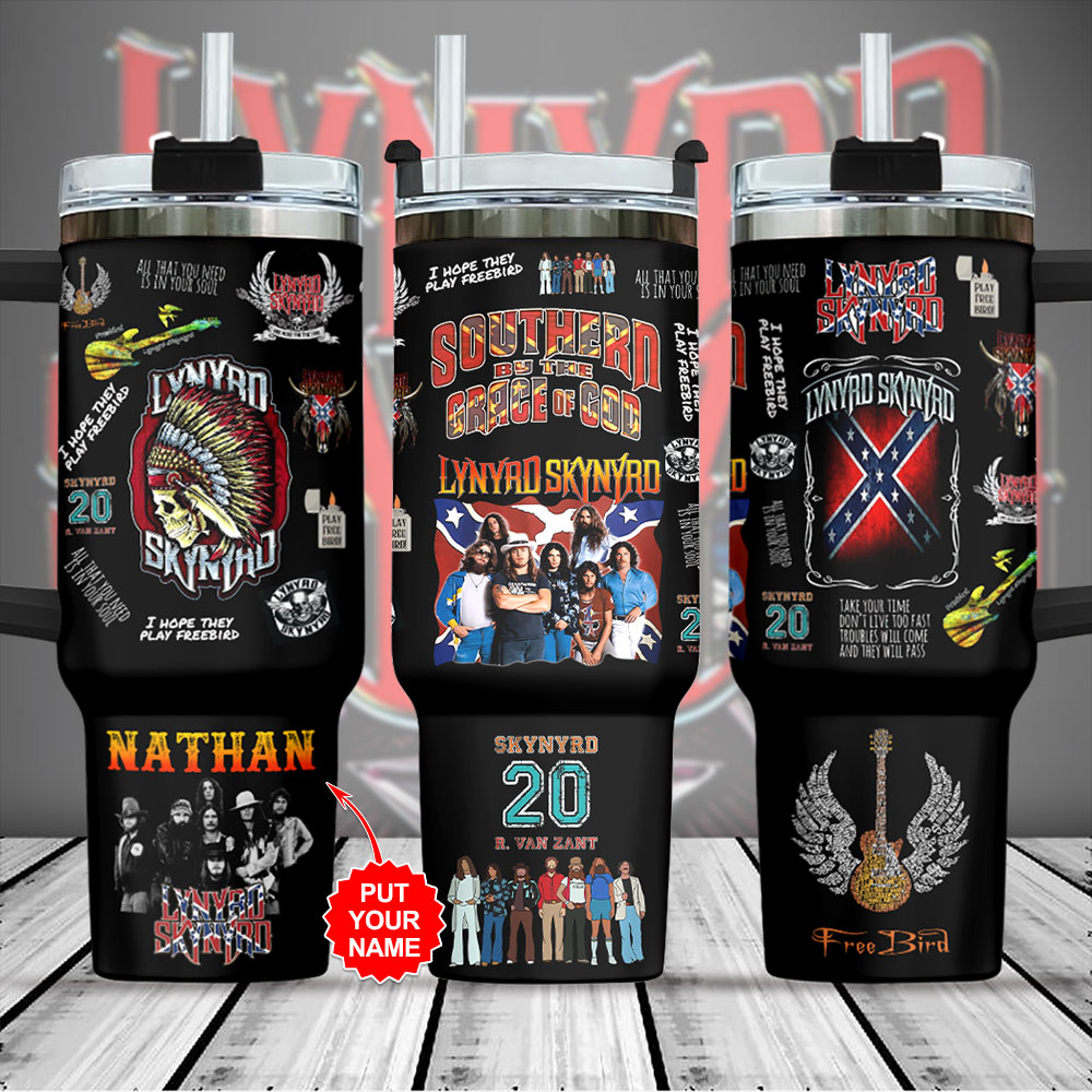 Lynyrd Skynyrd Music Custom Stanley Cup 40 oz 30 oz Tumbler With Handle