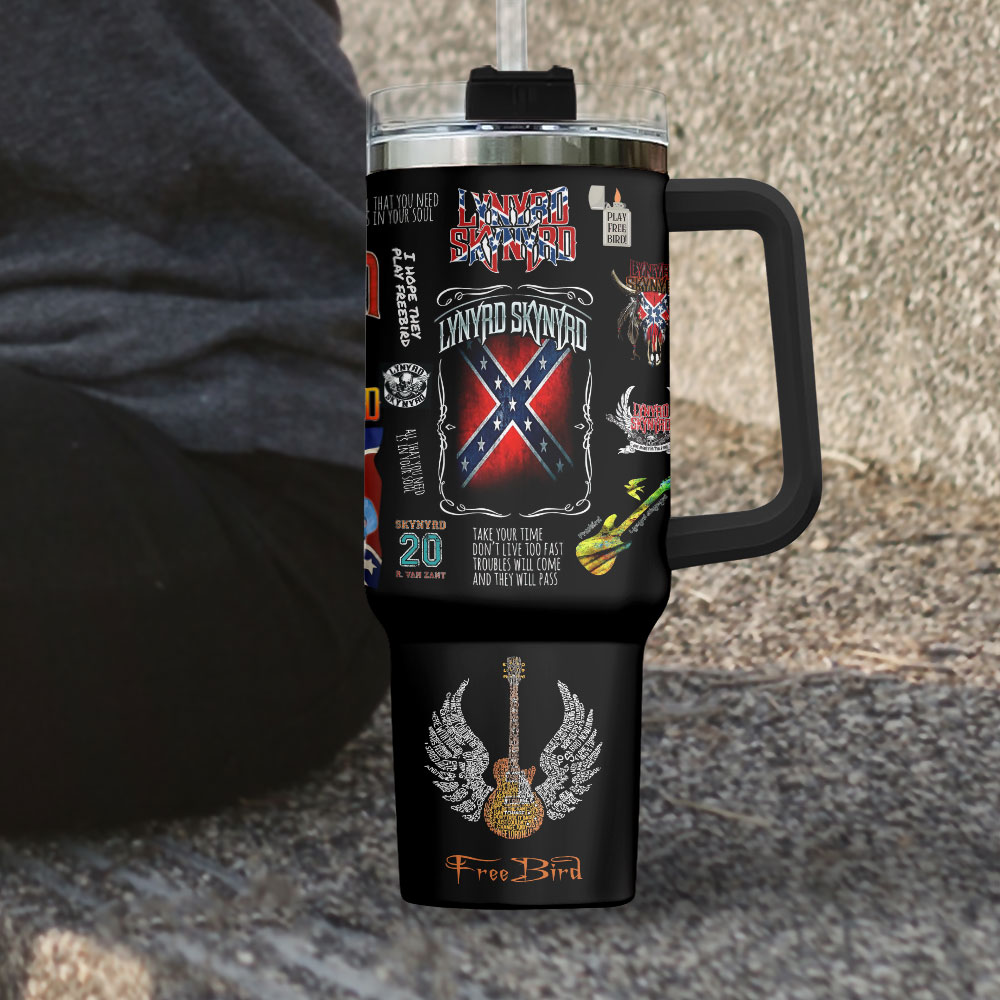 Lynyrd Skynyrd Music Custom Stanley Cup 40 oz 30 oz Tumbler With Handle