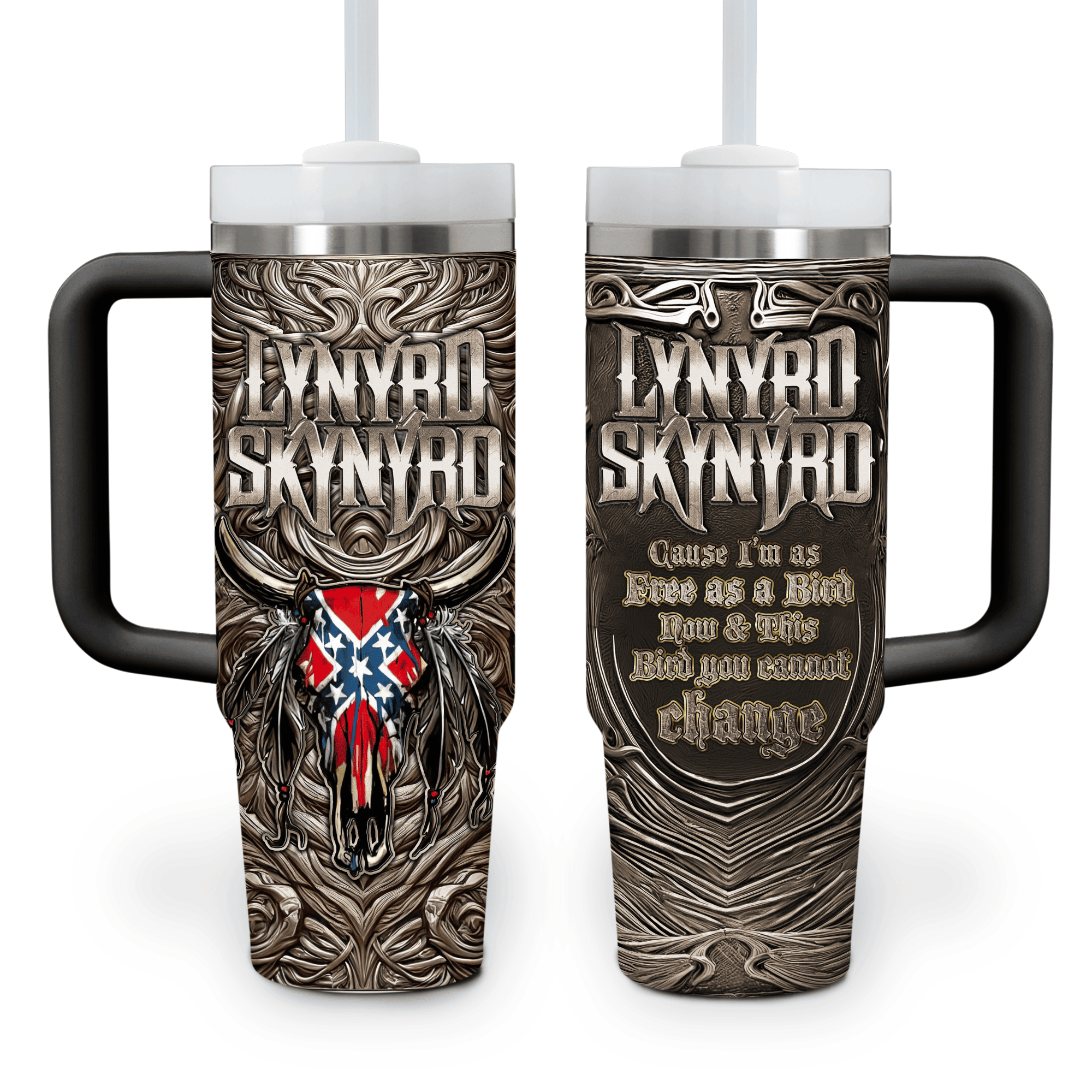 Lynyrd Skynyrd Music Custom Stanley Cup 40 oz 30 oz Tumbler With Handle