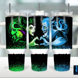 Maleficent And Hades Disney Cartoon Custom Stanley Cup 40 oz 30 oz Tumbler With Handle