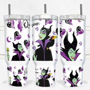 Maleficent Sleeping Beauty Disney Villain Cartoon Custom Stanley Cup 40 oz 30 oz Tumbler With Handle