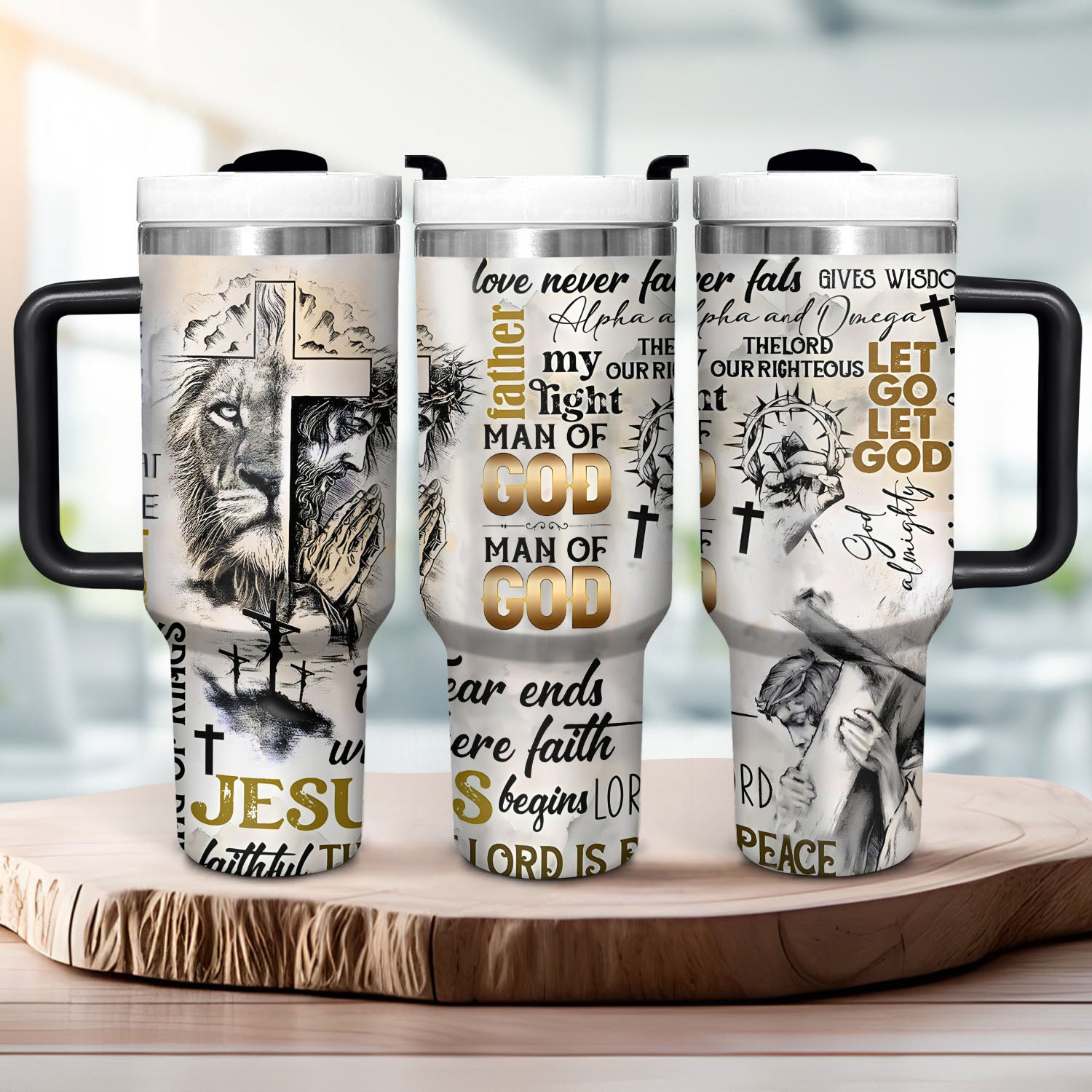 Man Of God Custom Stanley Cup 40 oz 30 oz Tumbler With Handle