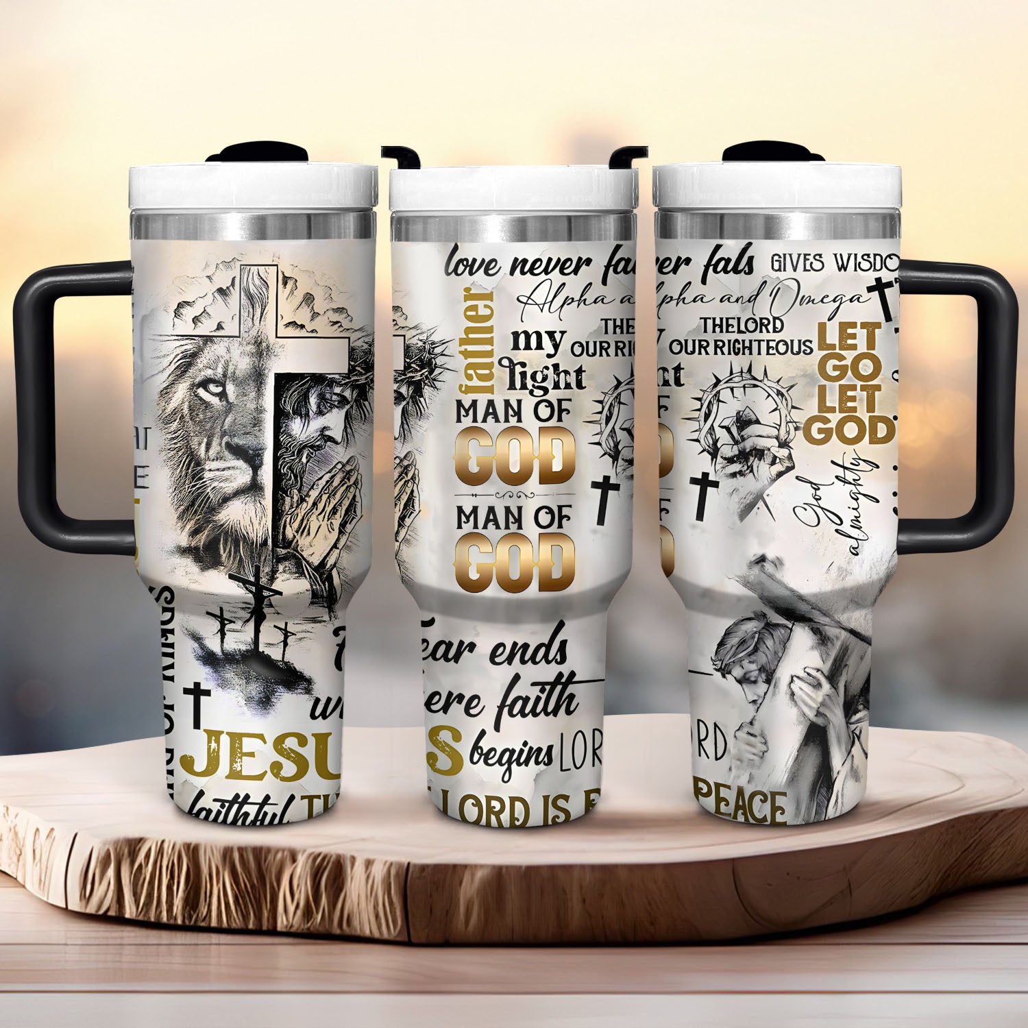 Man Of God Custom Stanley Cup 40 oz 30 oz Tumbler With Handle