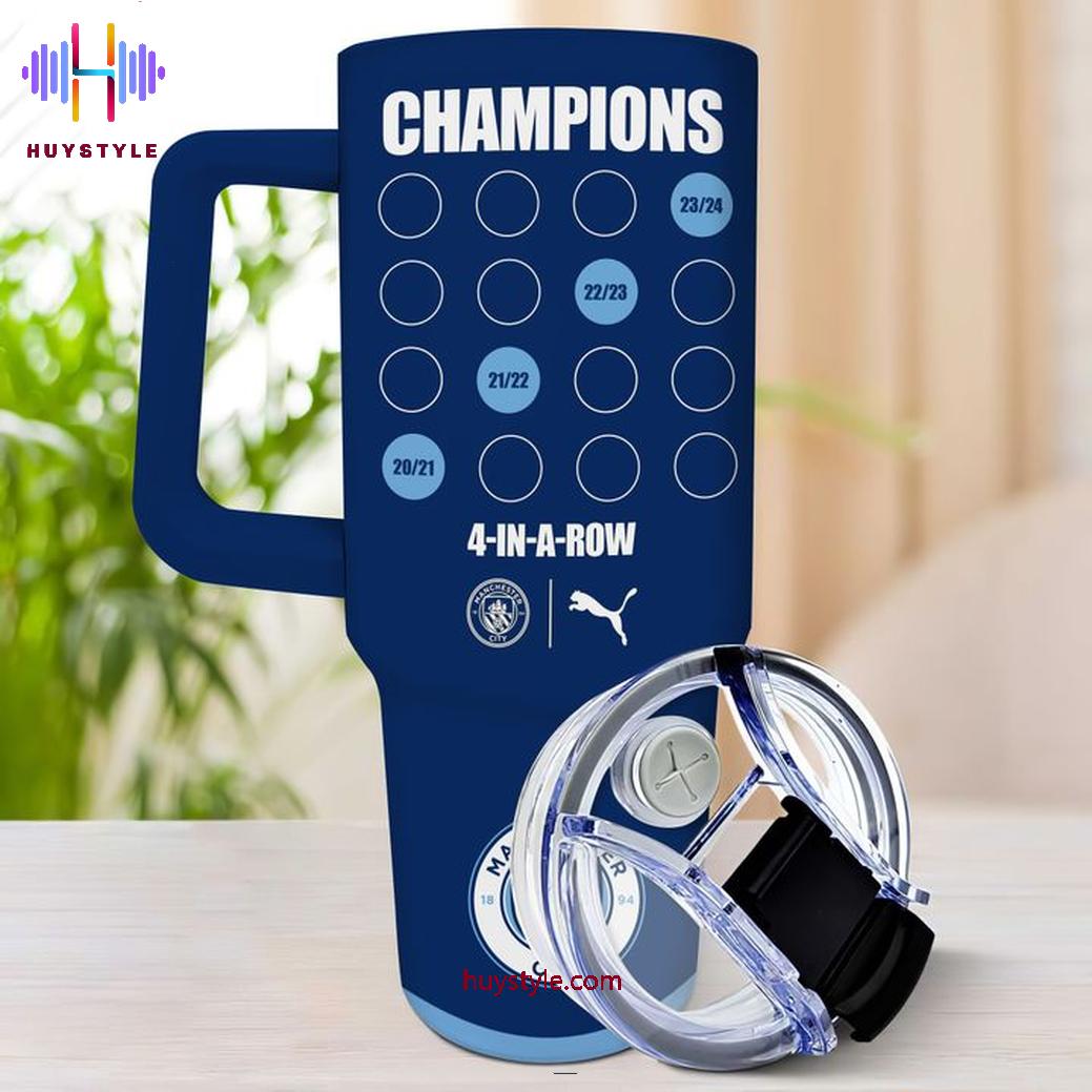 Manchester City Champions 2025Custom Stanley Cup 40 oz 30 oz Tumbler With Handle