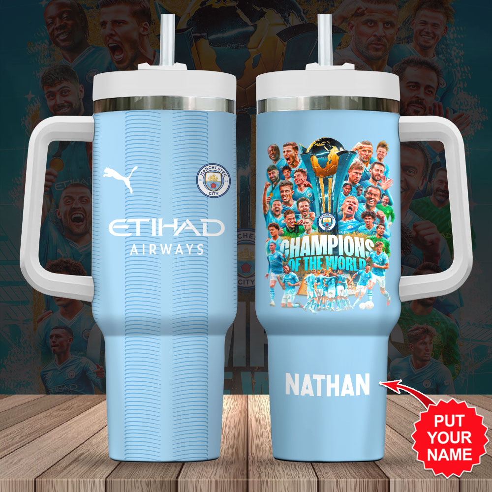 Manchester City Football Custom Stanley Cup 40 oz 30 oz Tumbler With Handle