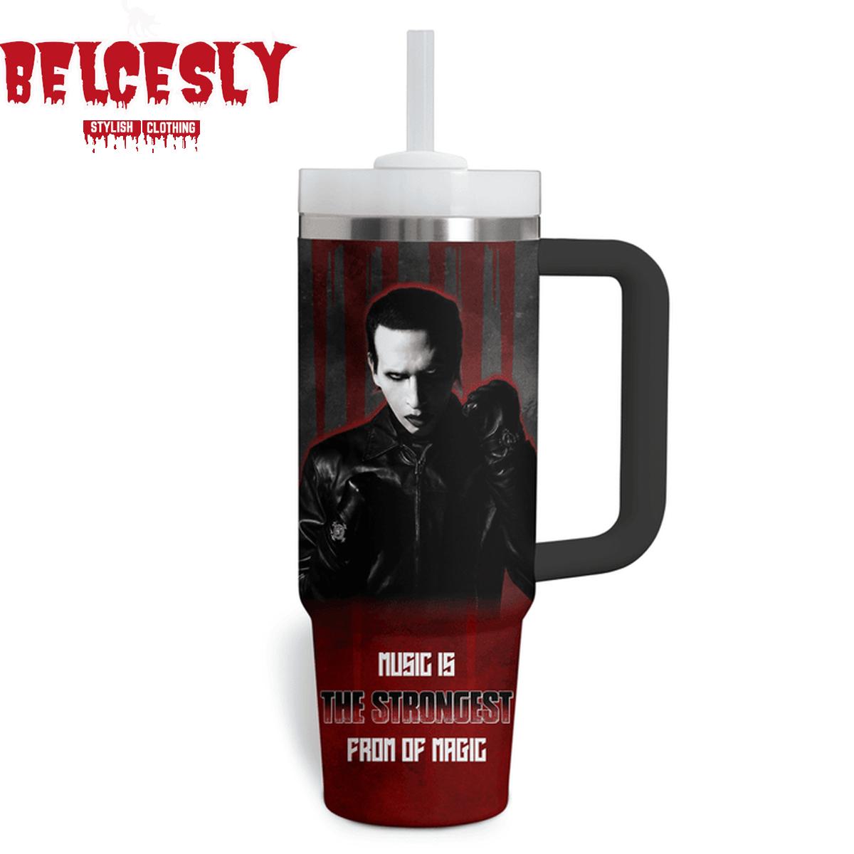 Marilyn Manson Music Custom Stanley Cup 40 oz 30 oz Tumbler With Handle