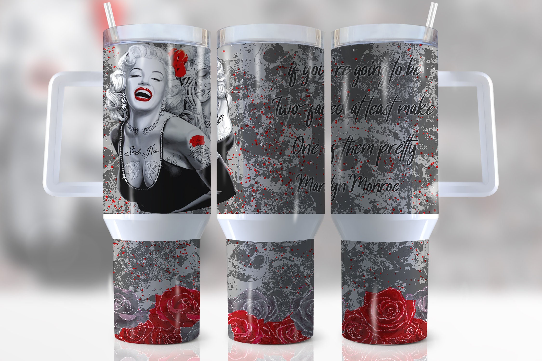 Marilyn Monroe Custom Stanley Cup 40 oz 30 oz Tumbler With Handle