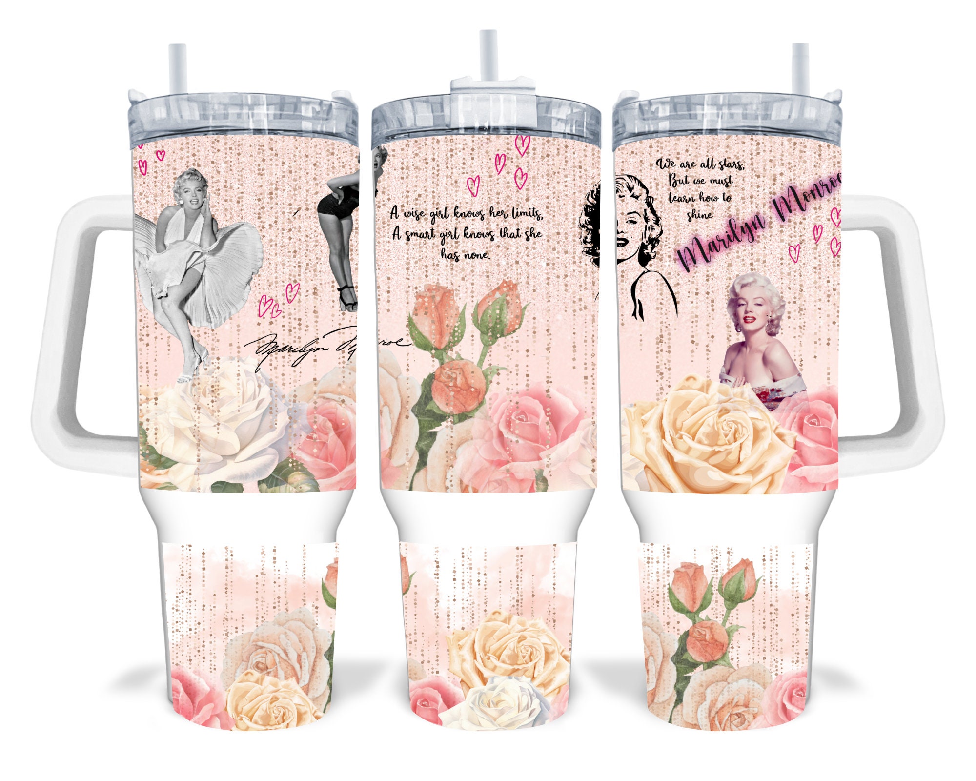 Marilyn Monroe Custom Stanley Cup 40 oz 30 oz Tumbler With Handle
