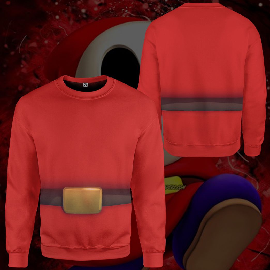 Mario Shyguy Costume Hoodie Sweatshirt T-Shirt Sweatpants Tracksuit - Stormmerch Exclusive
