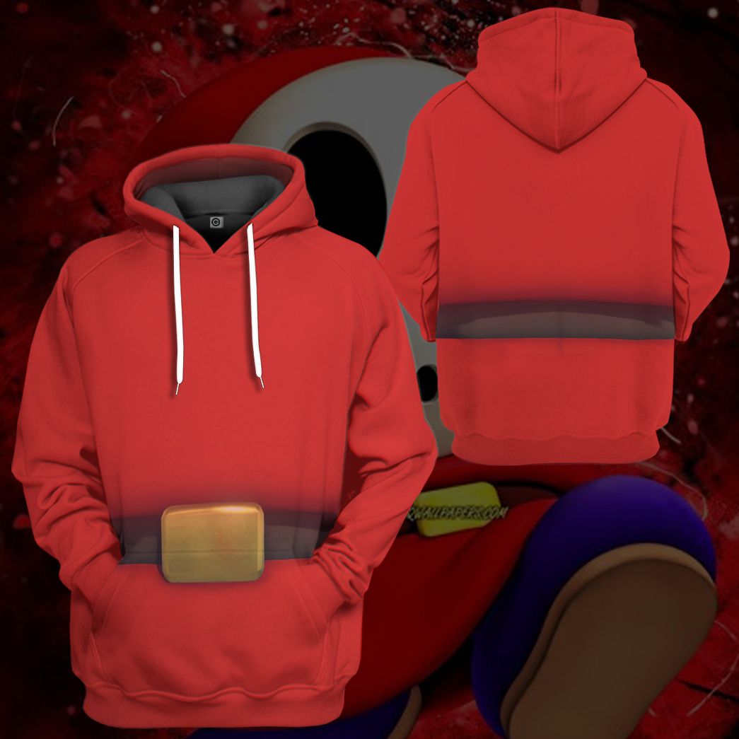 Mario Shyguy Costume Hoodie Sweatshirt T-Shirt Sweatpants Tracksuit - Stormmerch Exclusive