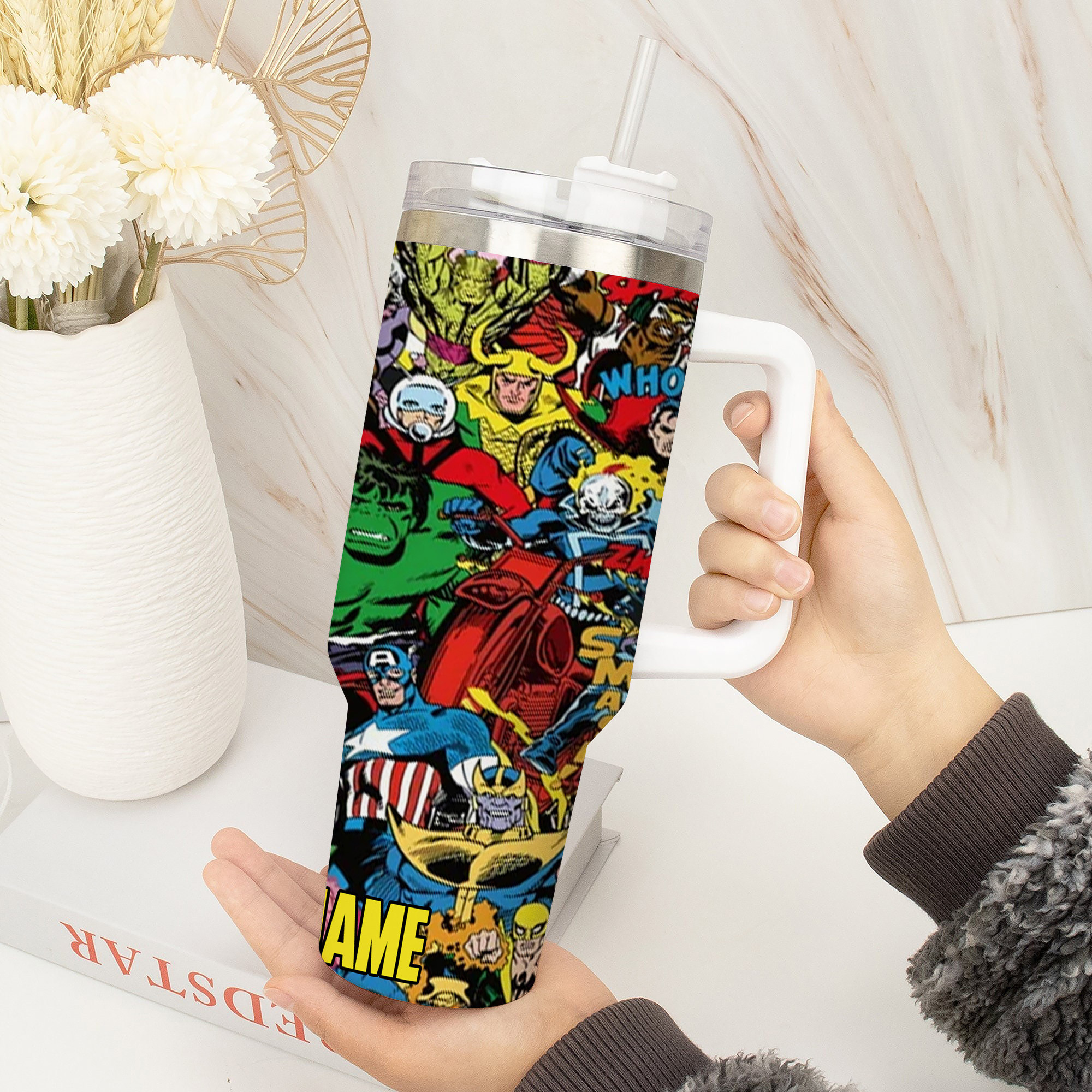 Marvel avengers Movies Custom Stanley Cup 40 oz 30 oz Tumbler With Handle