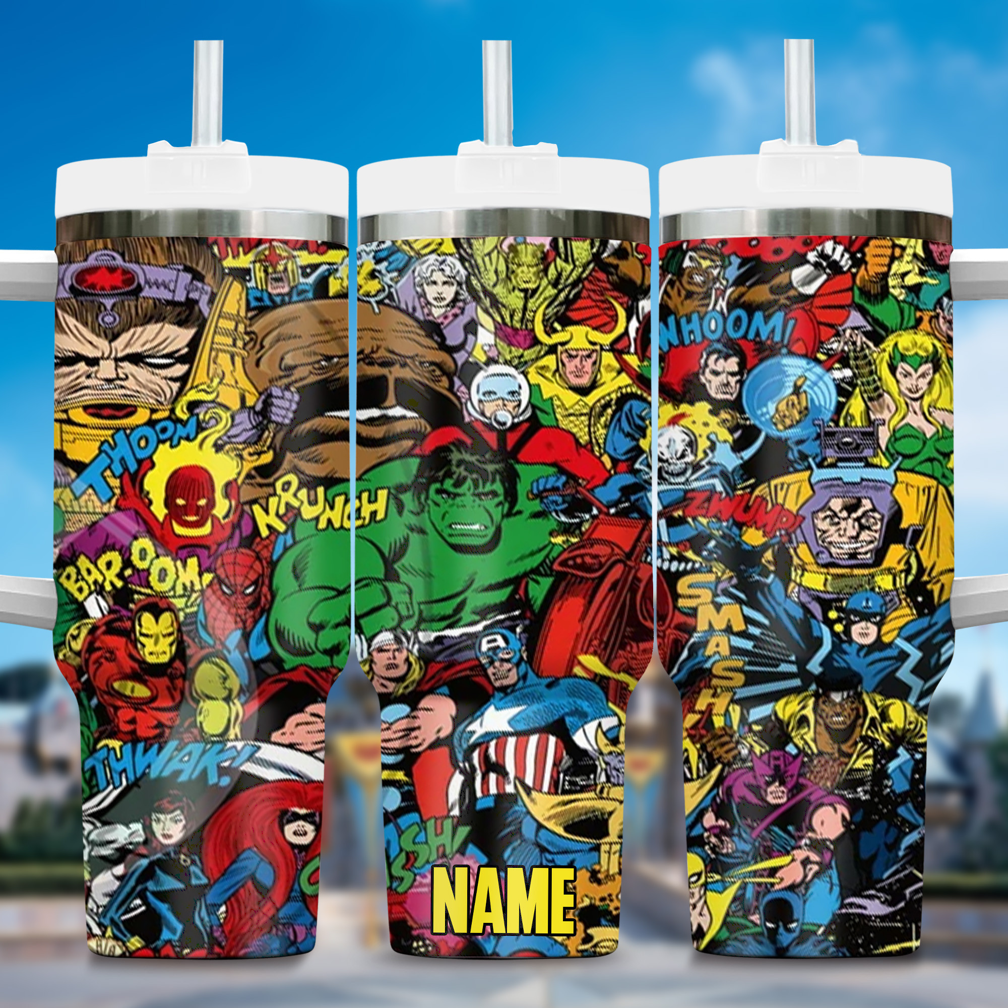 Marvel avengers Movies Custom Stanley Cup 40 oz 30 oz Tumbler With Handle