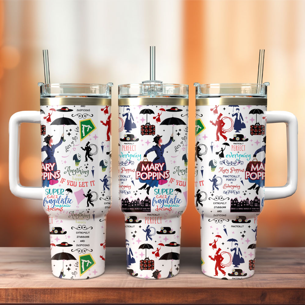 Mary Poppins Movie Custom Stanley Cup 40 oz 30 oz Tumbler With Handle