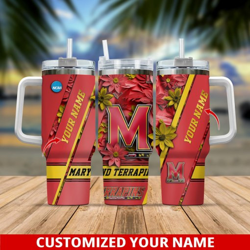 Maryland Terrapins NCAA Custom Stanley Cup 40 oz 30 oz Tumbler With Handle