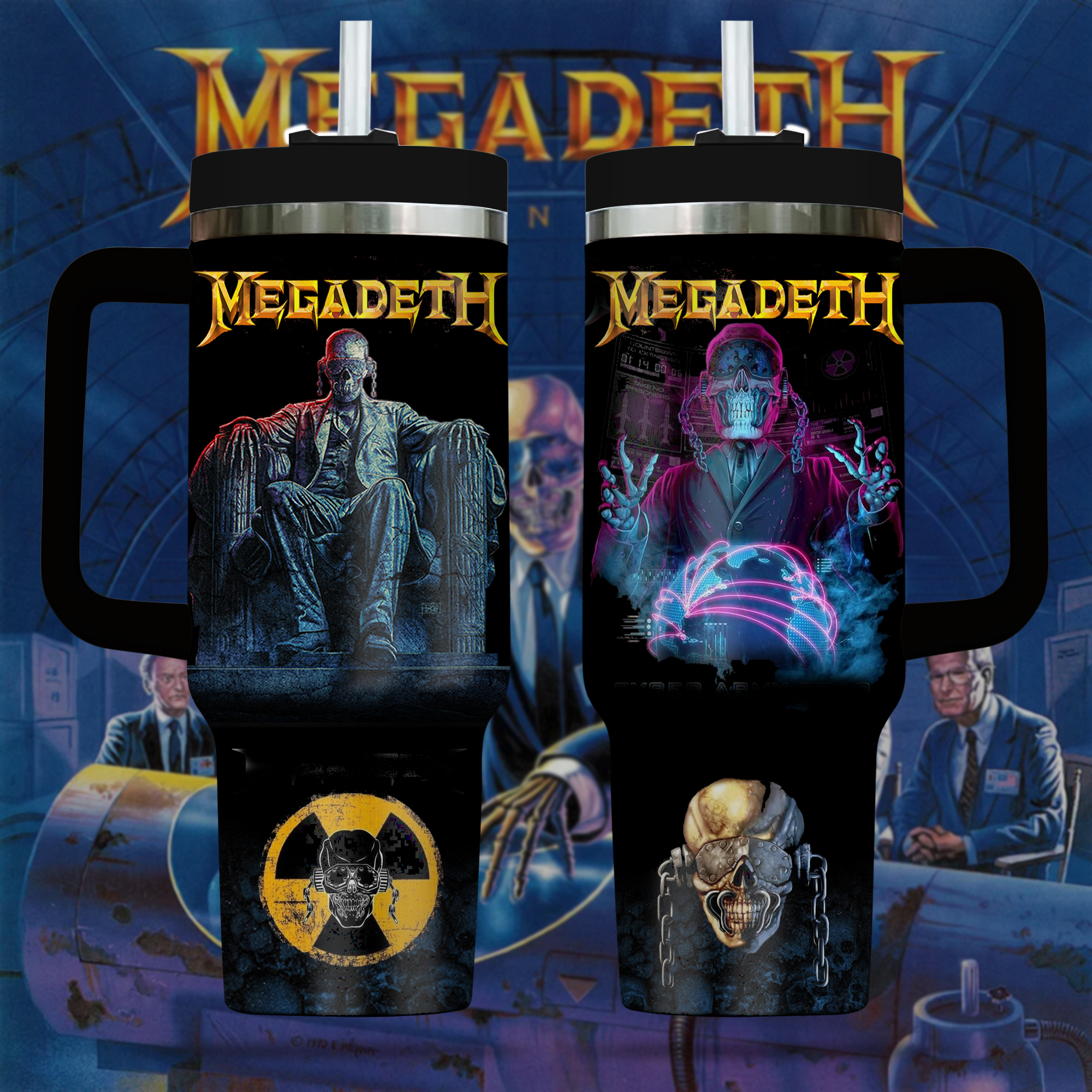 Megadeth Music Custom Stanley Cup 40 oz 30 oz Tumbler With Handle