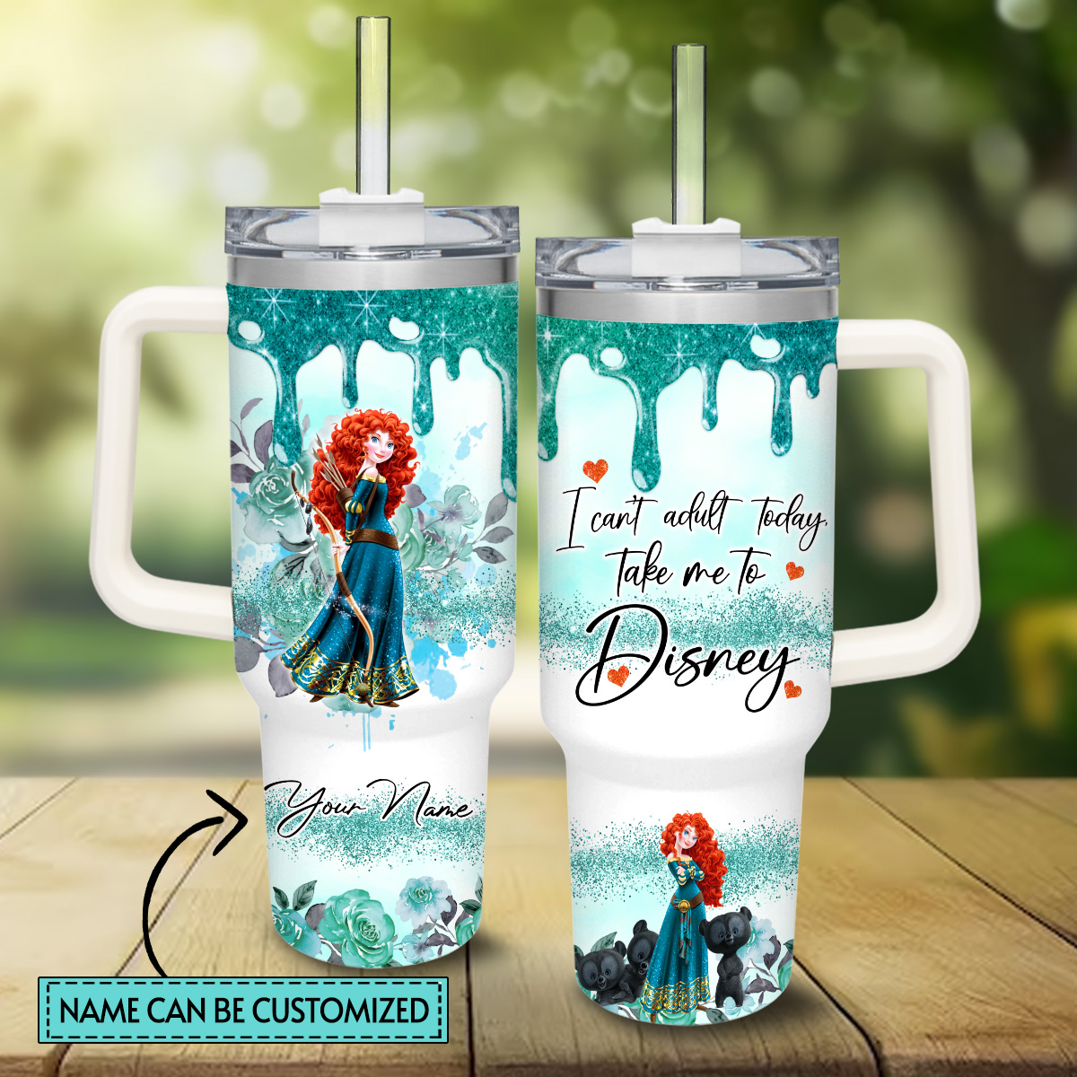 Merida Disney Princess Cartoon Custom Stanley Cup 40 oz 30 oz Tumbler With Handle