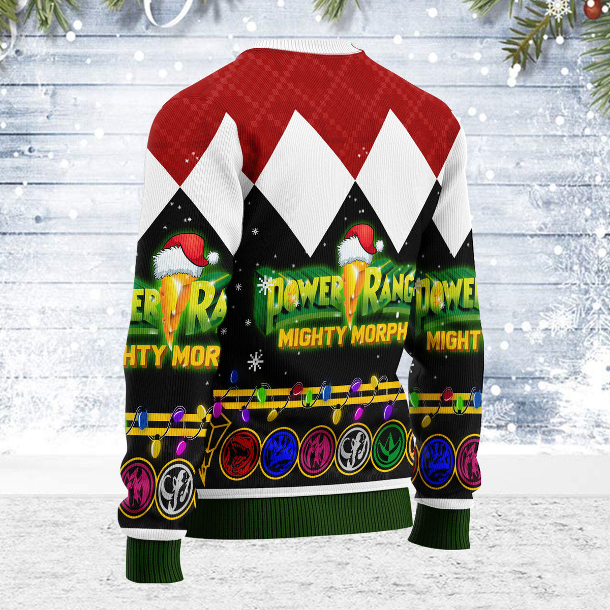 Merry Christmas HoHo Power Rangers MM Unisex Wool Sweater - Stormmerch Exclusive