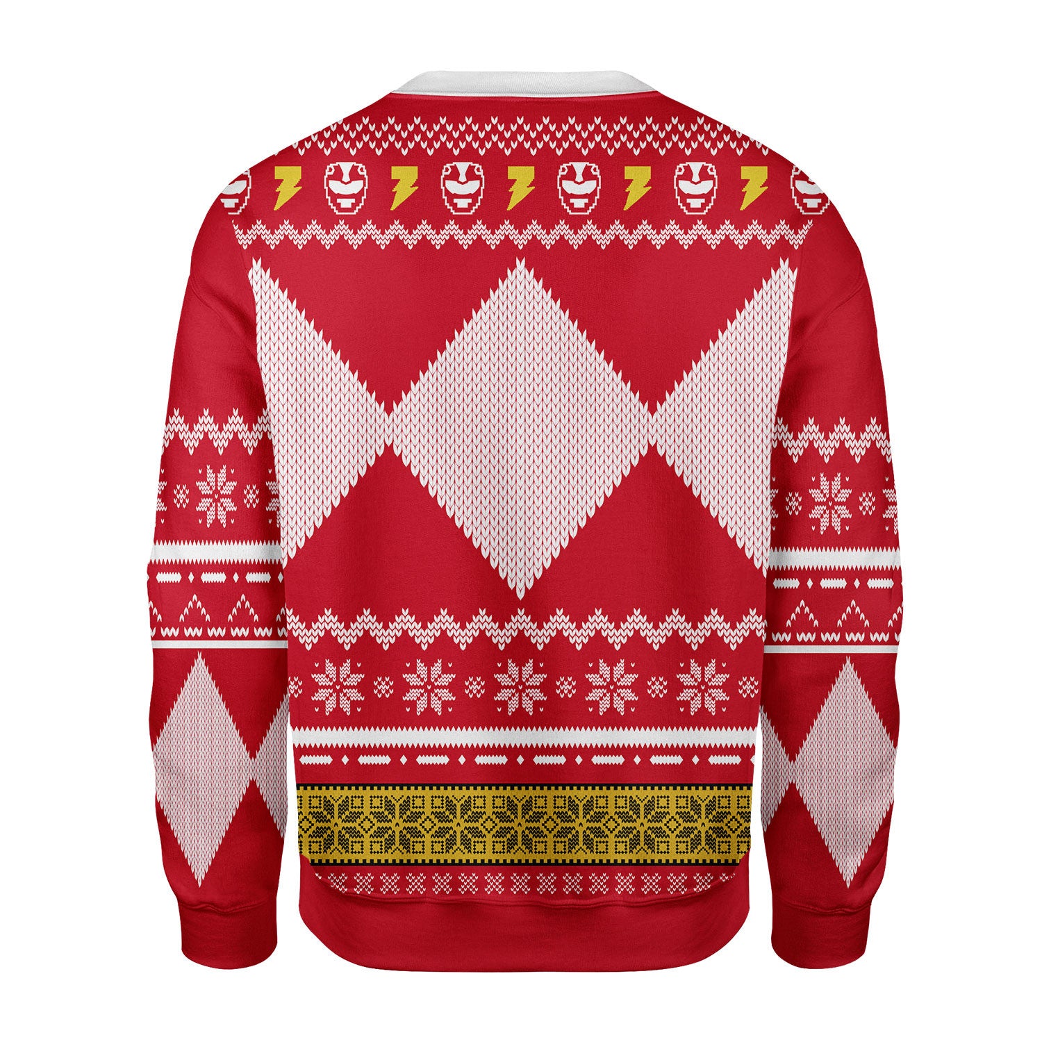 Merry Christmas Unisex Christmas Sweater Red Power Ranger 3D Apparel - Stormmerch Exclusive