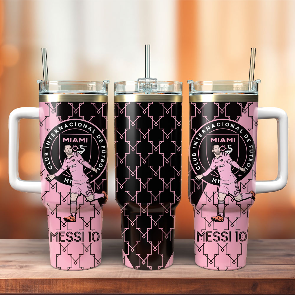 Messi Soccer Custom Stanley Cup 40 oz 30 oz Tumbler With Handle