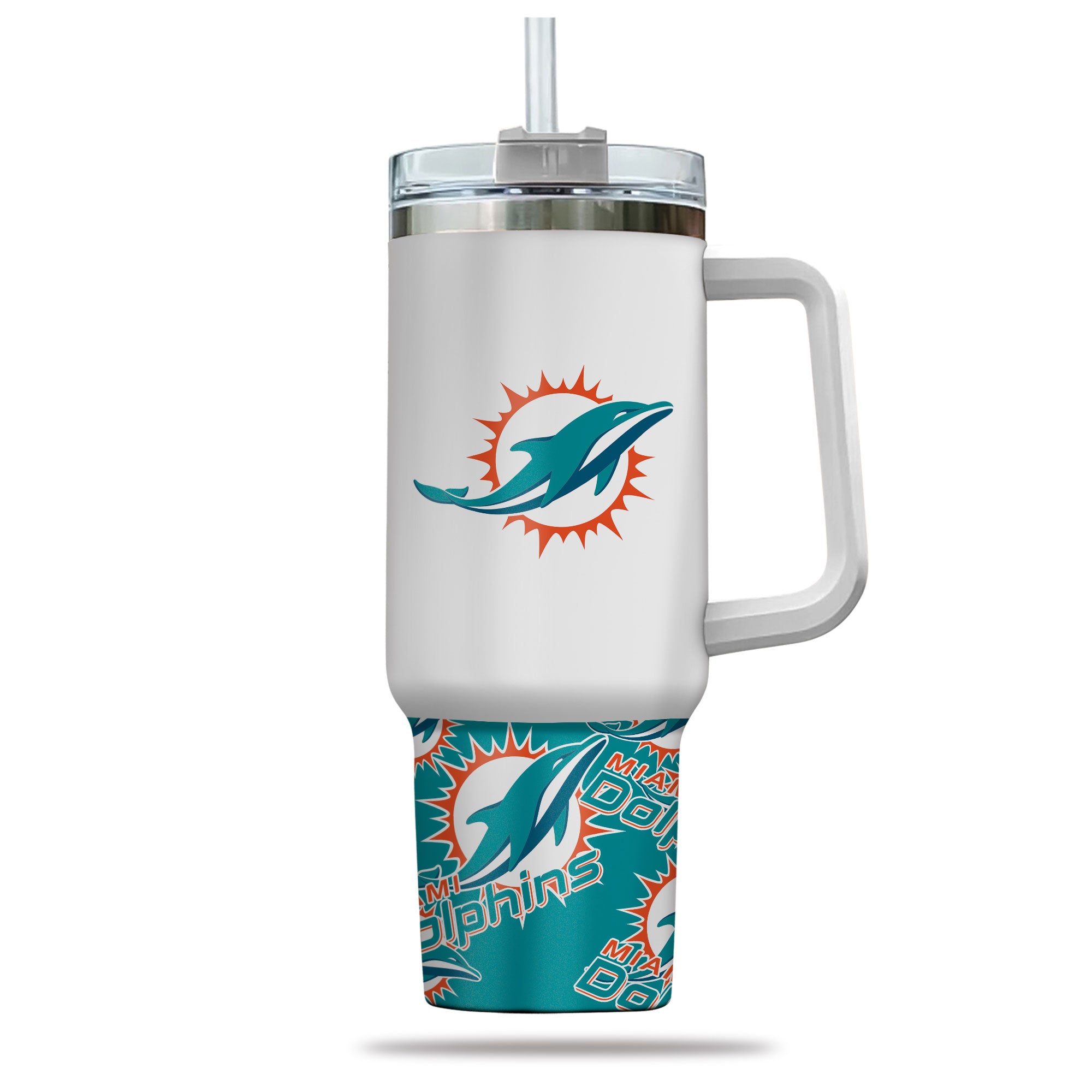 Miami Dolphins NFL Custom Stanley Cup 40 oz 30 oz Tumbler With Handle