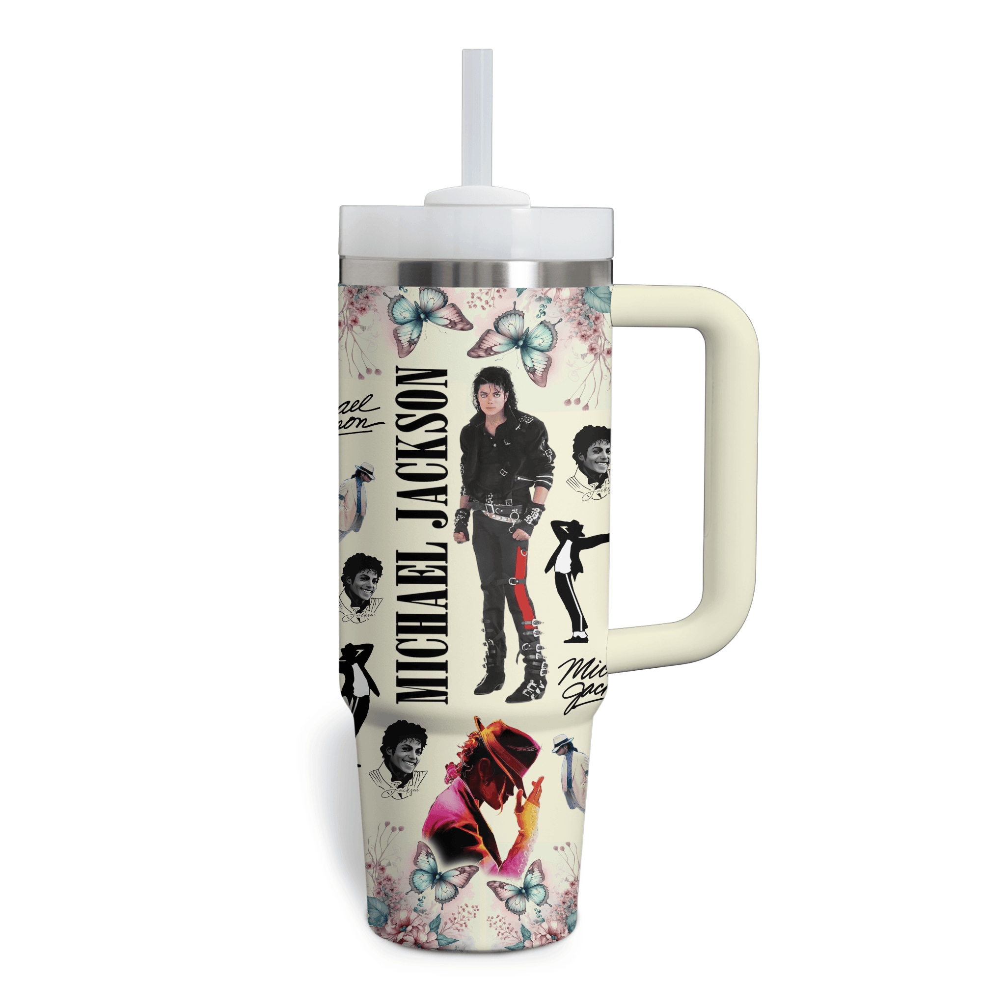 Michael Jackson Music Custom Stanley Cup 40 oz 30 oz Tumbler With Handle