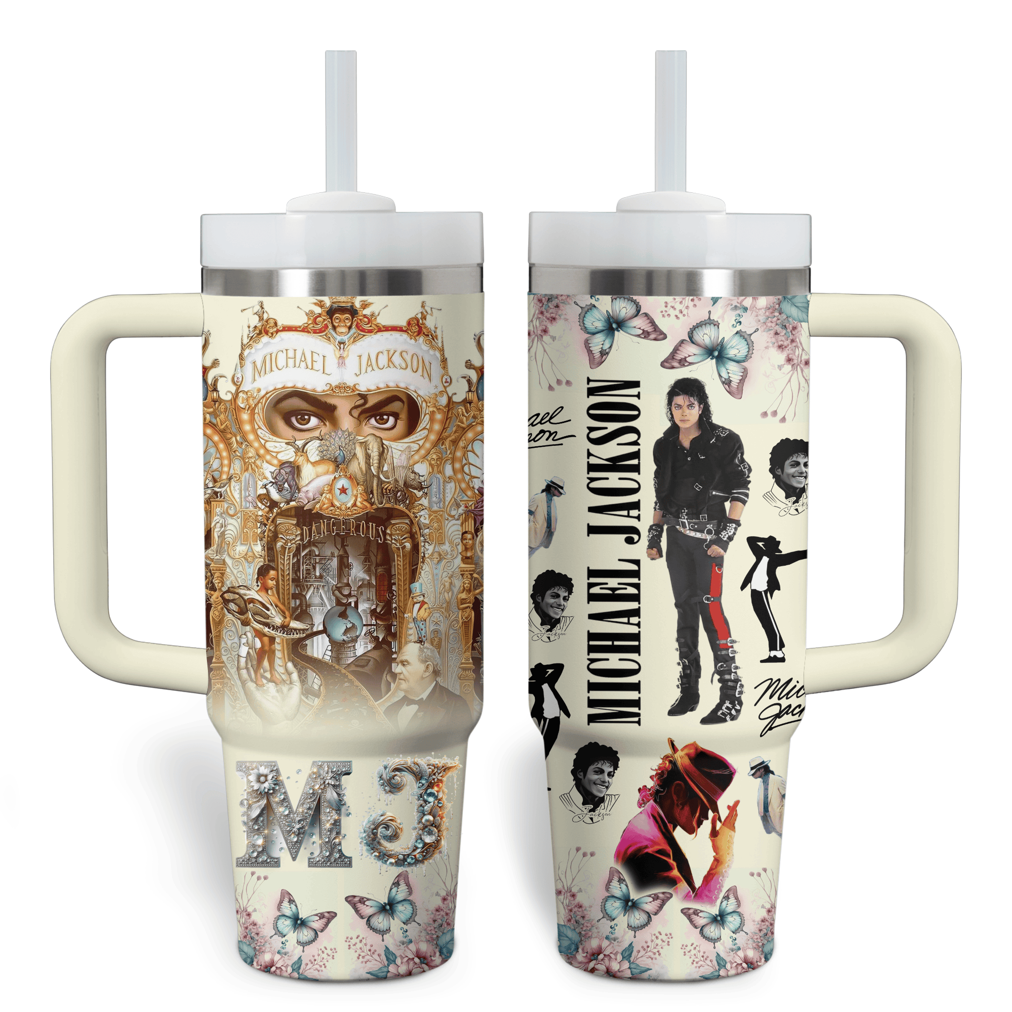 Michael Jackson Music Custom Stanley Cup 40 oz 30 oz Tumbler With Handle