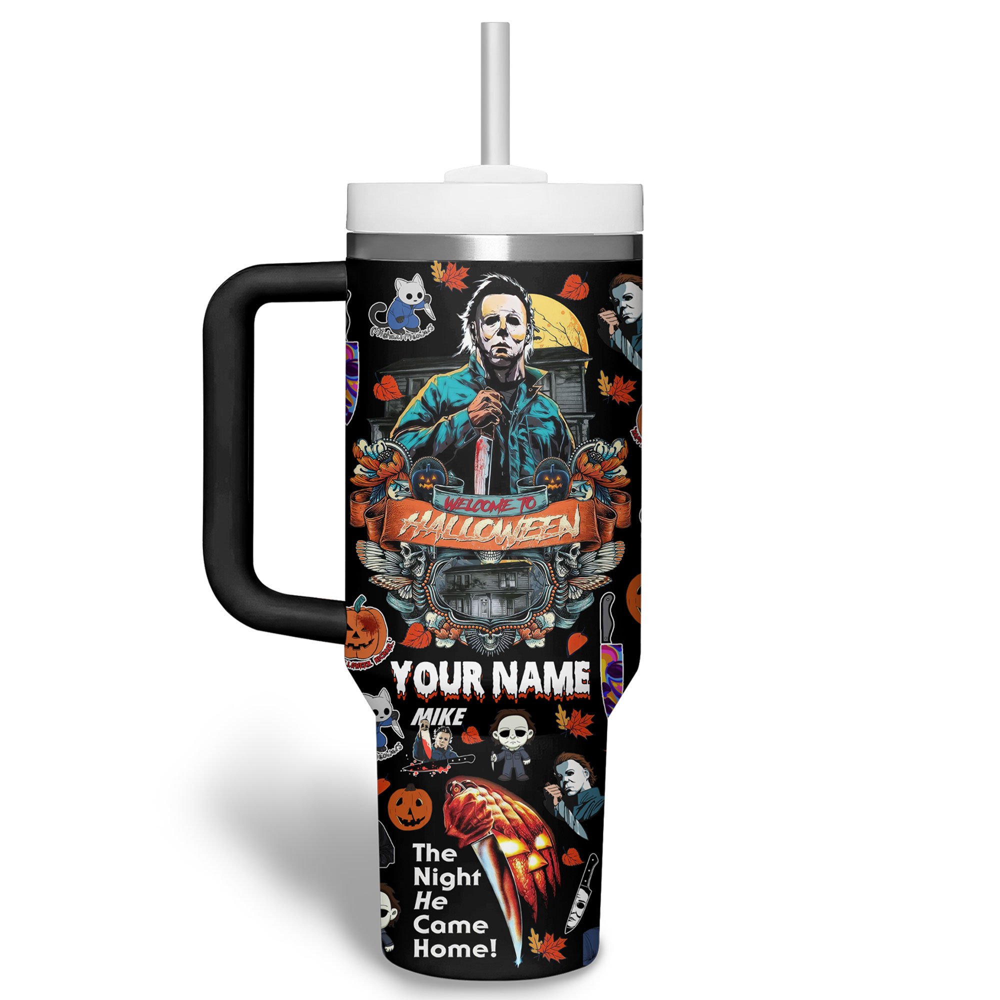 Michael Myers Horror Movies Custom Stanley Cup 40 oz 30 oz Tumbler With Handle